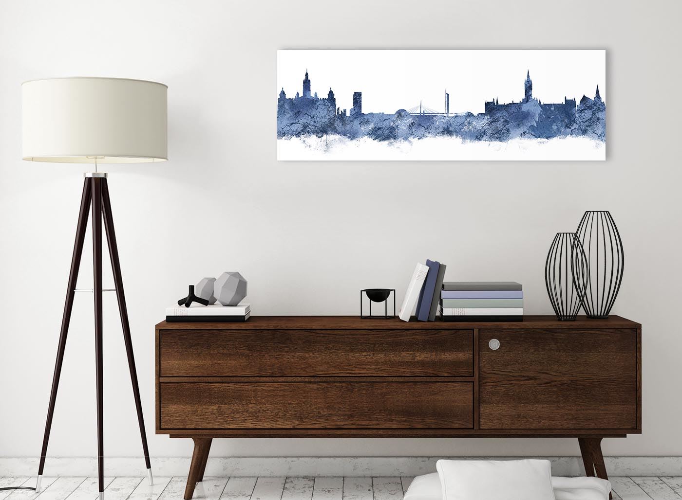 Glasgow Skyline Canvas Wall Art Print - 17 Colours Available - 94cm wide - Picture 3 of 86