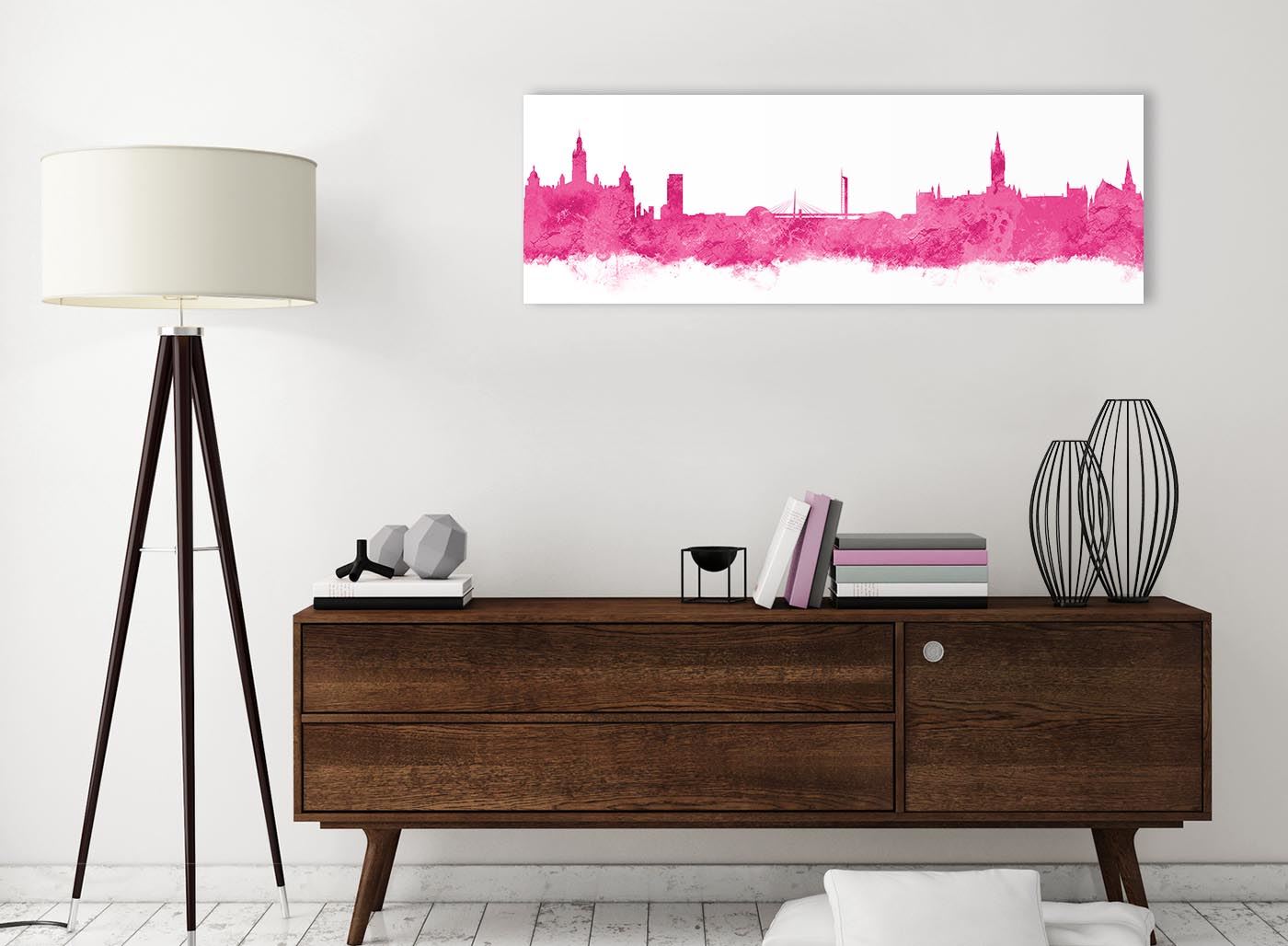 Glasgow Skyline Canvas Wall Art Print - 17 Colours Available - 94cm wide - Picture 43 of 86