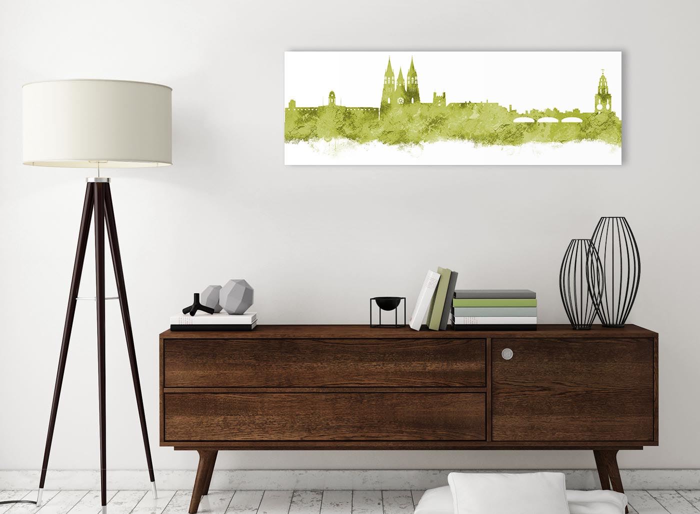 Cork Skyline Canvas Wall Art Print - 17 Colours Available - 94cm wide - Picture 49 of 86