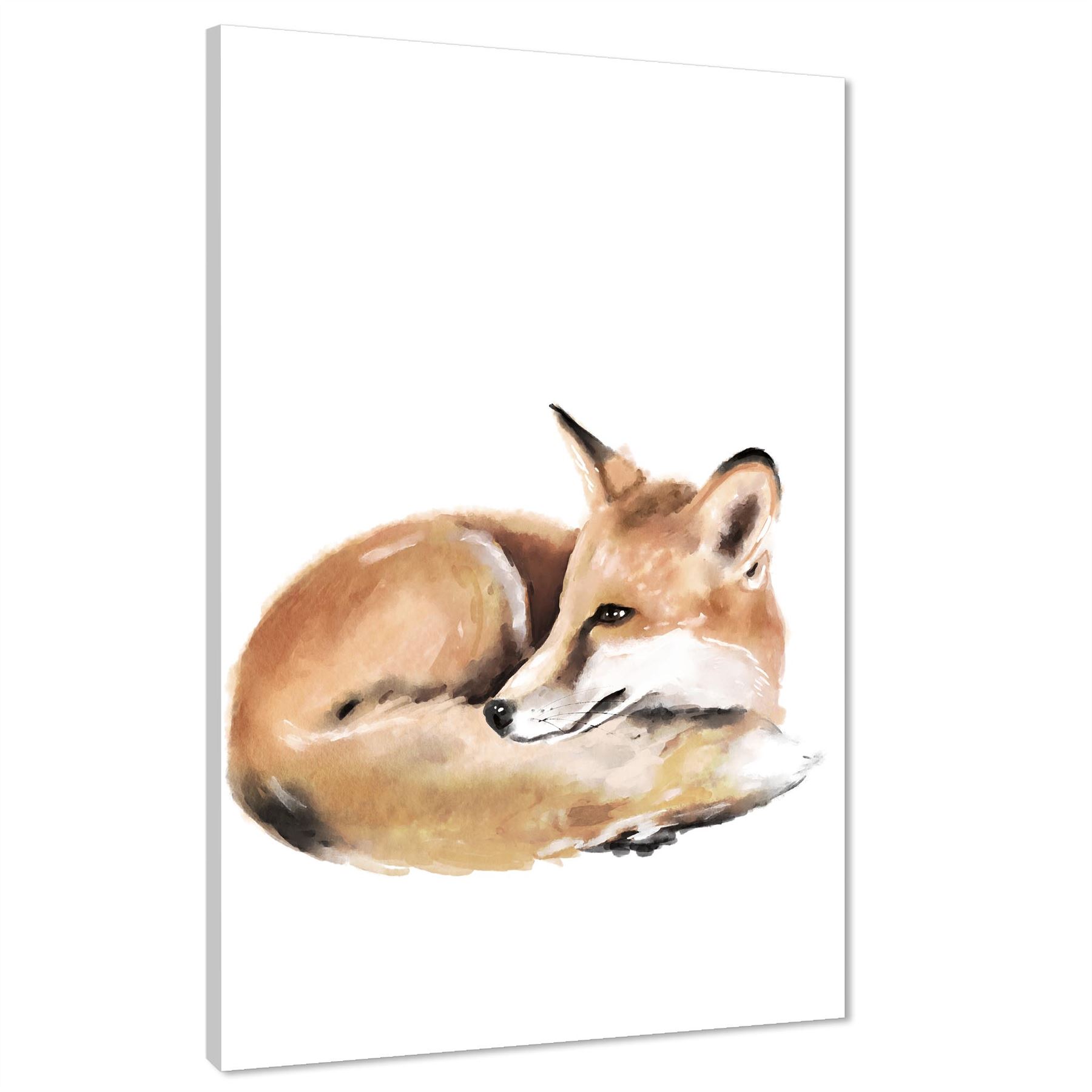 Fox Canvas Wall Art Print - Brown - Picture 8 of 13