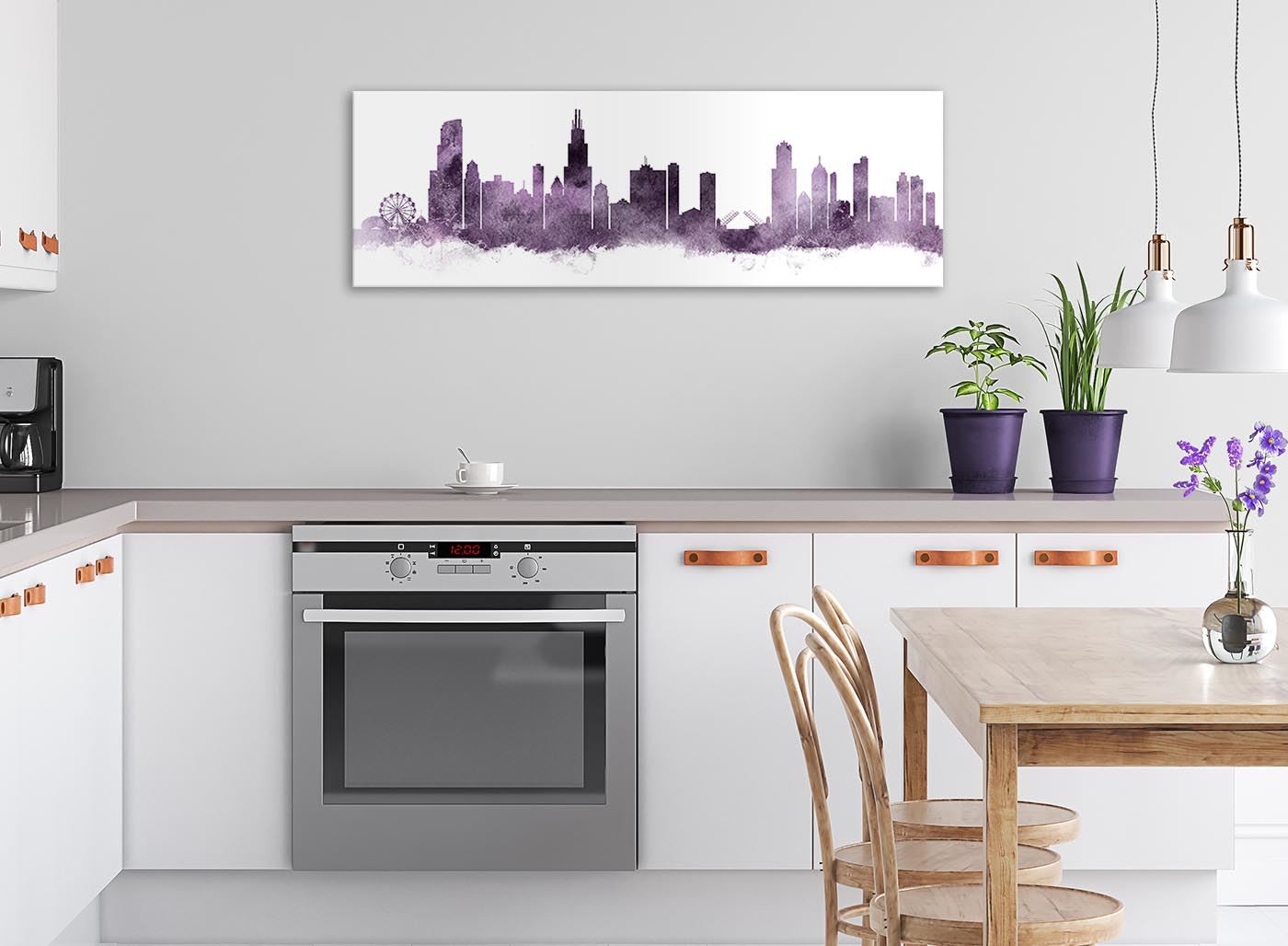 Chicago Skyline Leinwand Wandbild Kunstdruck - 17 Farben verfügbar - 94 cm breit - Bild 83 von 101