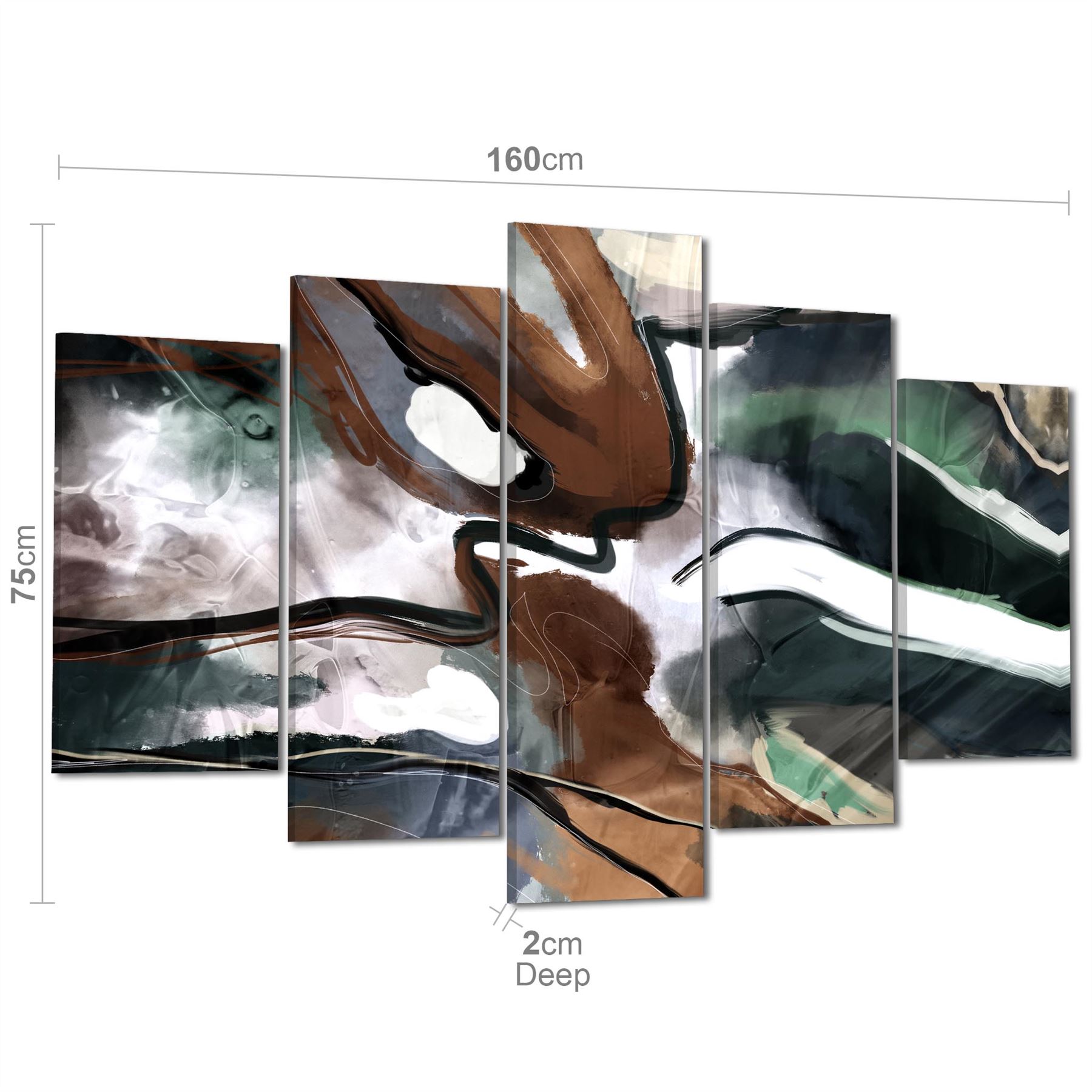 Abstract Brown Green Graphic Framed Art Prints - Picture 53 of 55