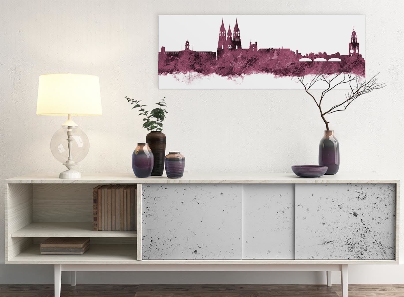 Cork Skyline Canvas Wall Art Print - 17 Colours Available - 94cm wide - Picture 66 of 86