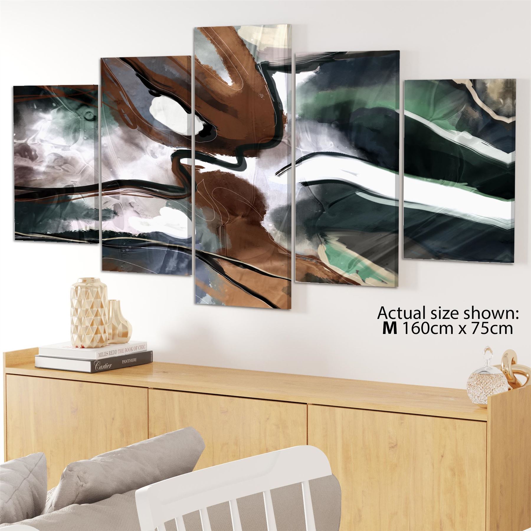 Abstract Brown Green Graphic Framed Art Prints - Picture 50 of 55