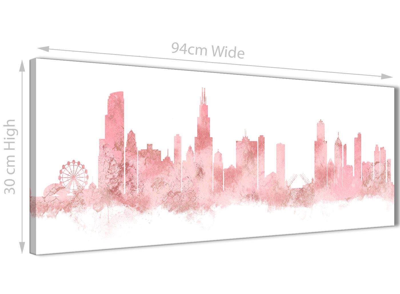 Chicago Skyline Leinwand Wandbild Kunstdruck - 17 Farben verfügbar - 94 cm breit - Bild 9 von 101
