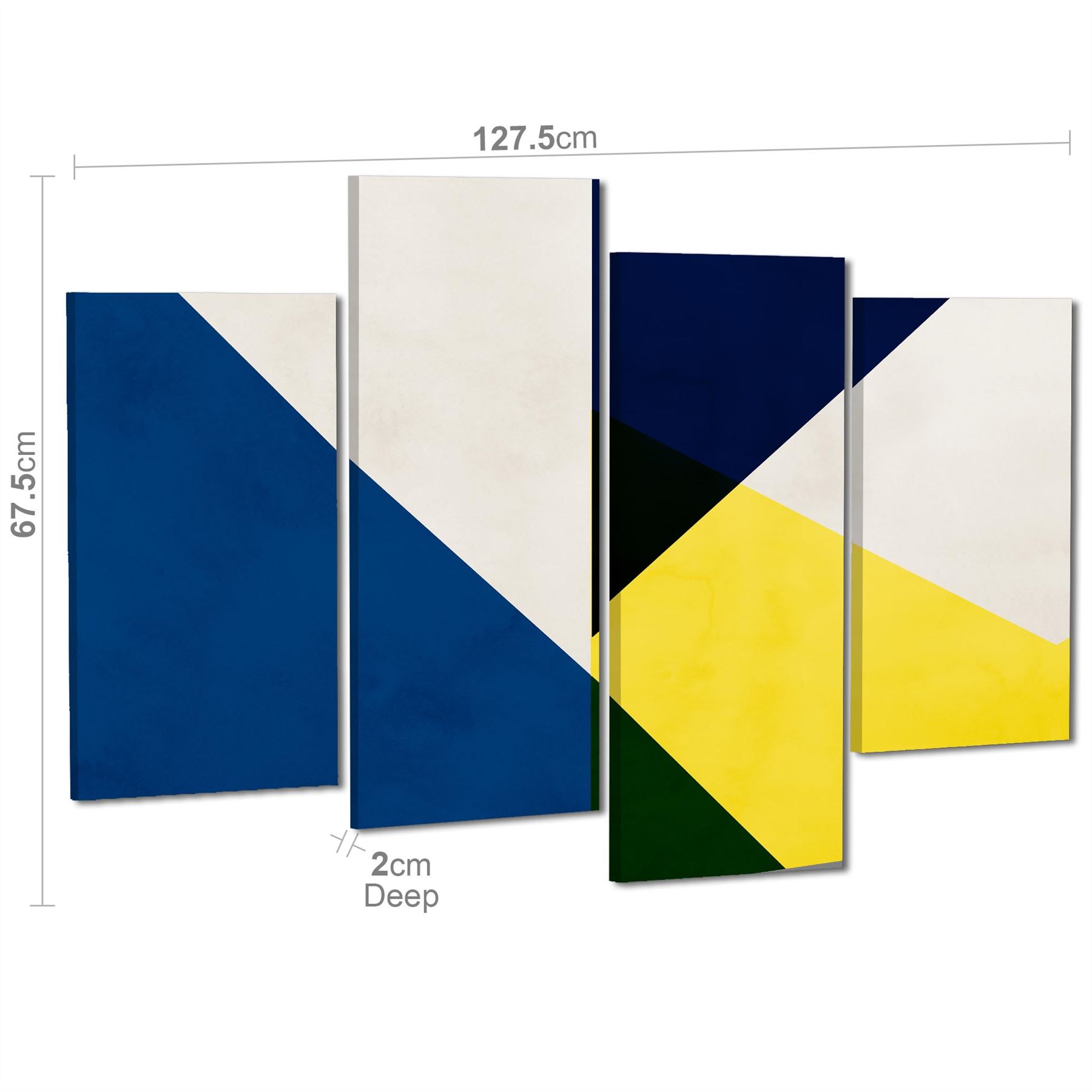 Abstrakte gelb blau Kunstwerk Leinwand Kunst Bilder - Bild 46 von 55