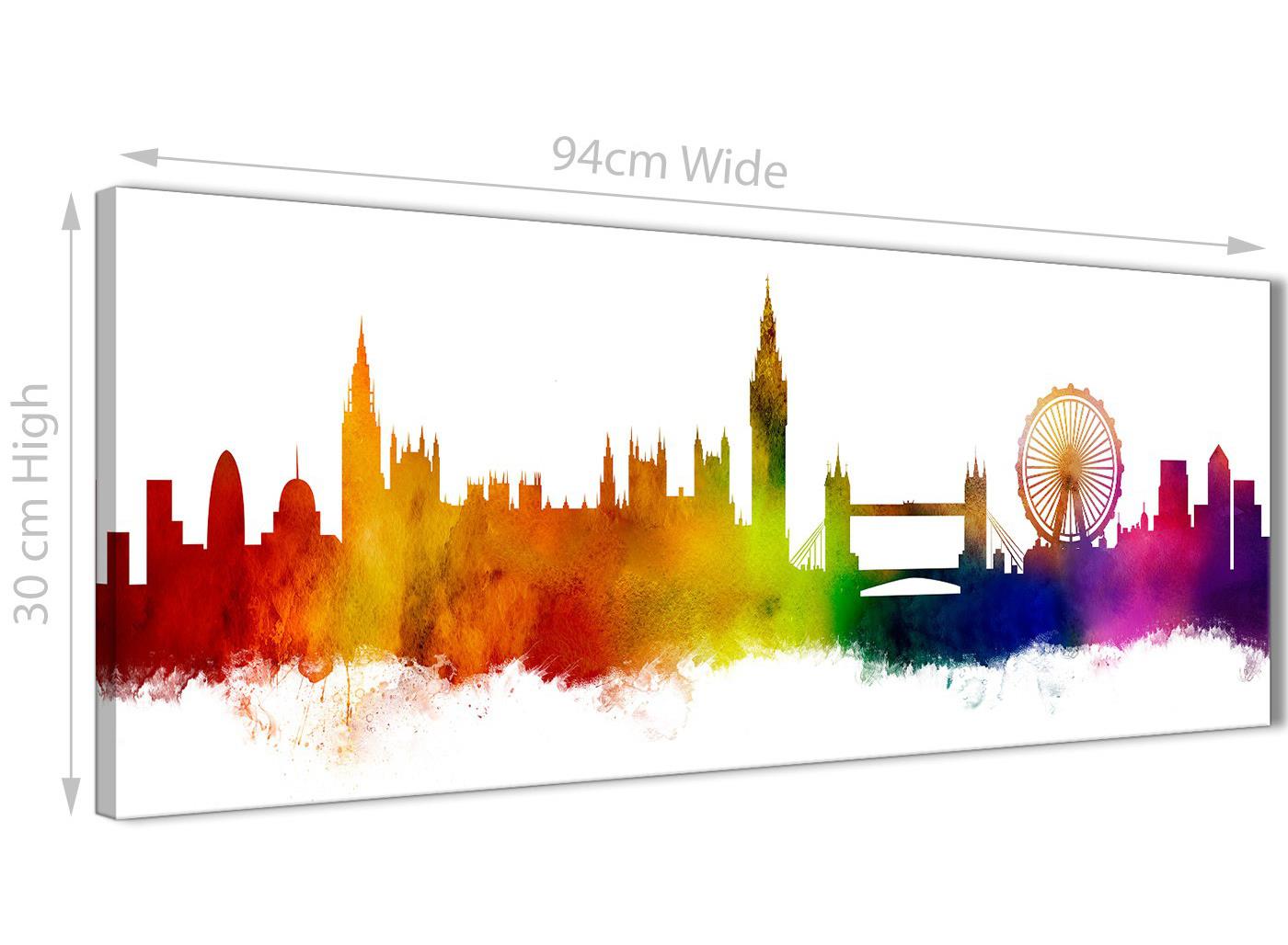 London Skyline Canvas Wall Art Print 17 Colours Available 94cm wide
