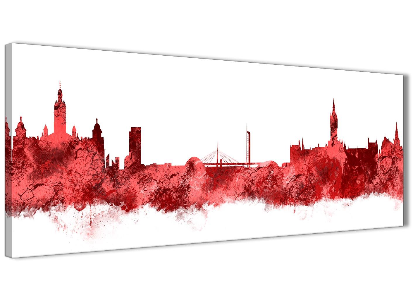 Glasgow Skyline Canvas Wall Art Print - 17 Colours Available - 94cm wide - Picture 72 of 86
