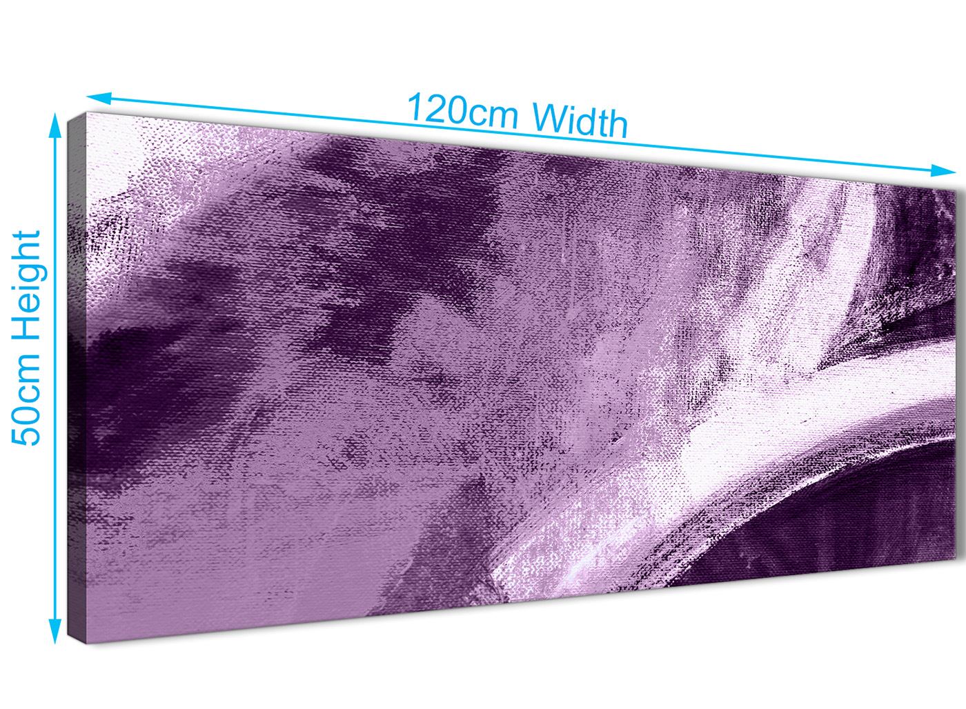 Aubergine Plum and White - Abstract Canvas Wall Art Painting - Picture 4 of 32