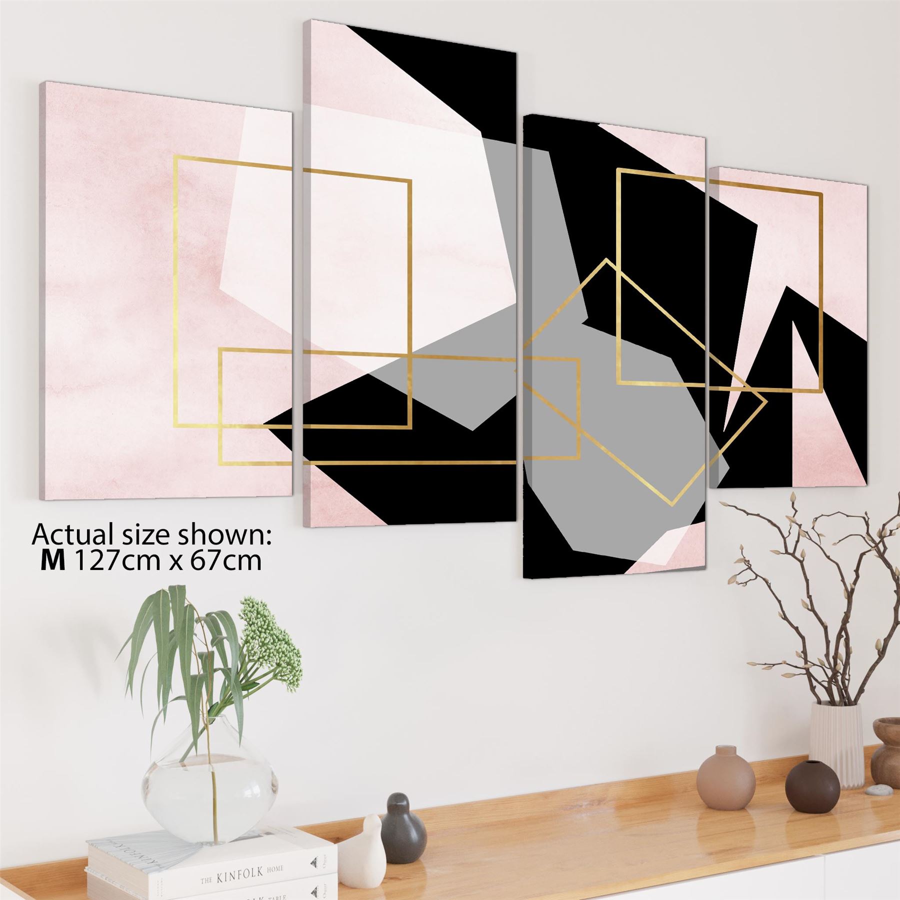 Landscape Canvas Art Prints Pink Black - Picture 44 of 55