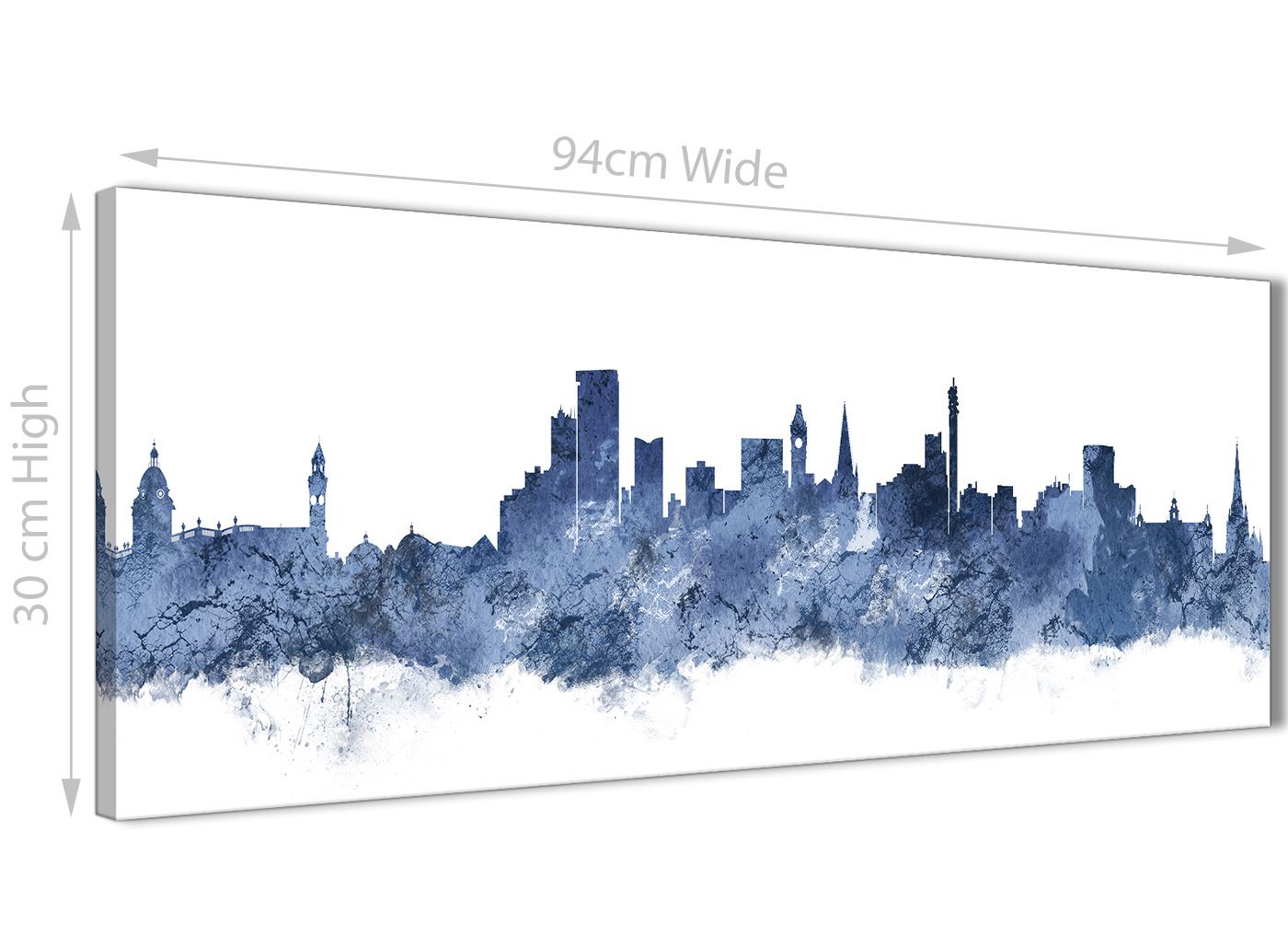 Birmingham Skyline Canvas Wall Art Print 17 Colours Available 94cm