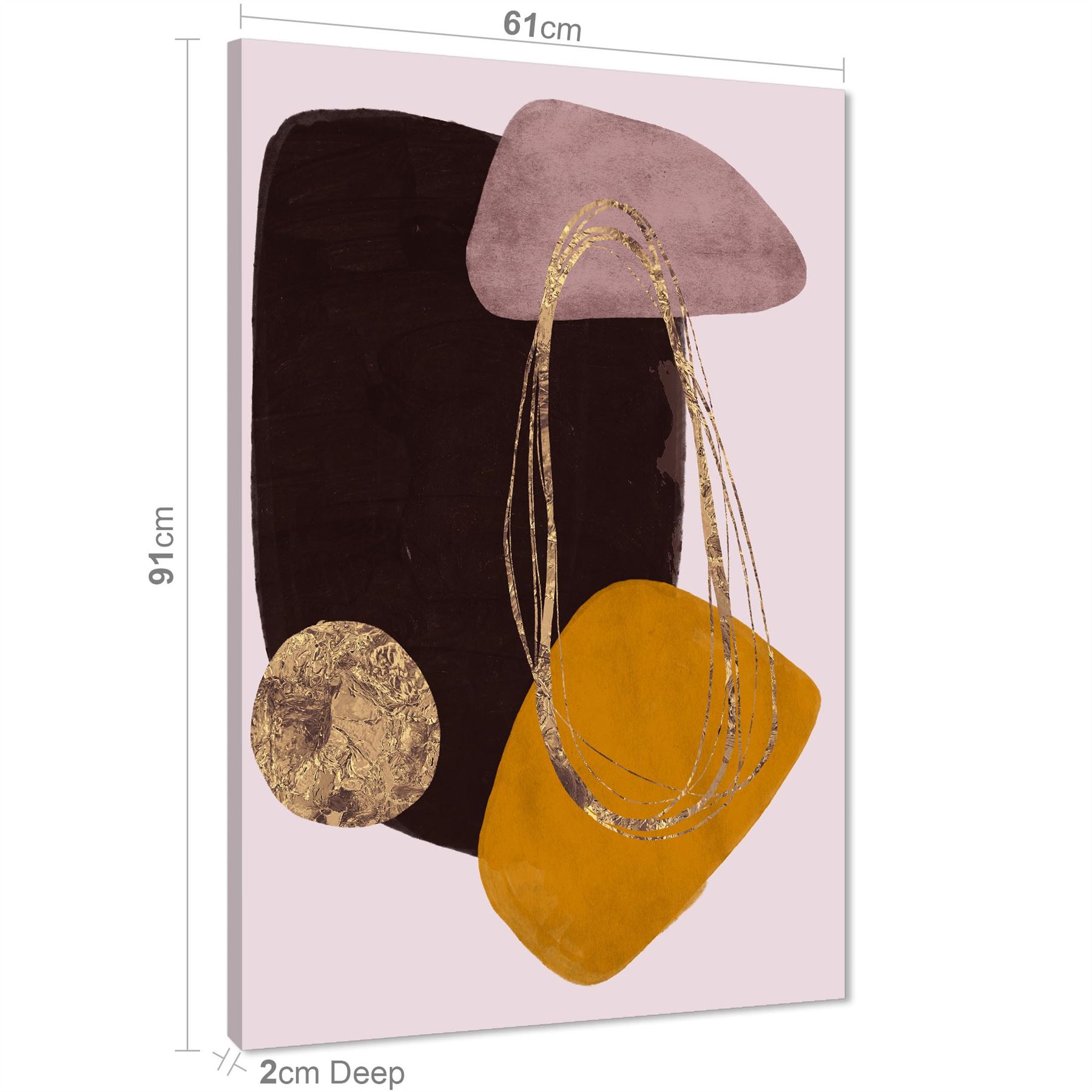 Abstract Pink Brown Graphic Framed Art Prints - Picture 29 of 54