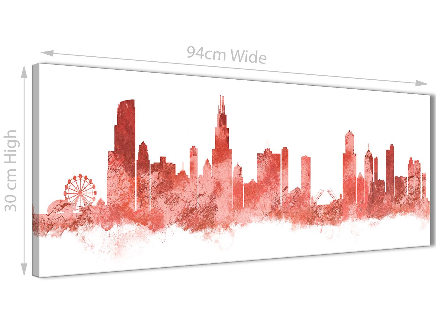 Chicago Skyline Leinwand Wandbild Kunstdruck - 17 Farben verfügbar - 94 cm breit - Bild 26 von 101