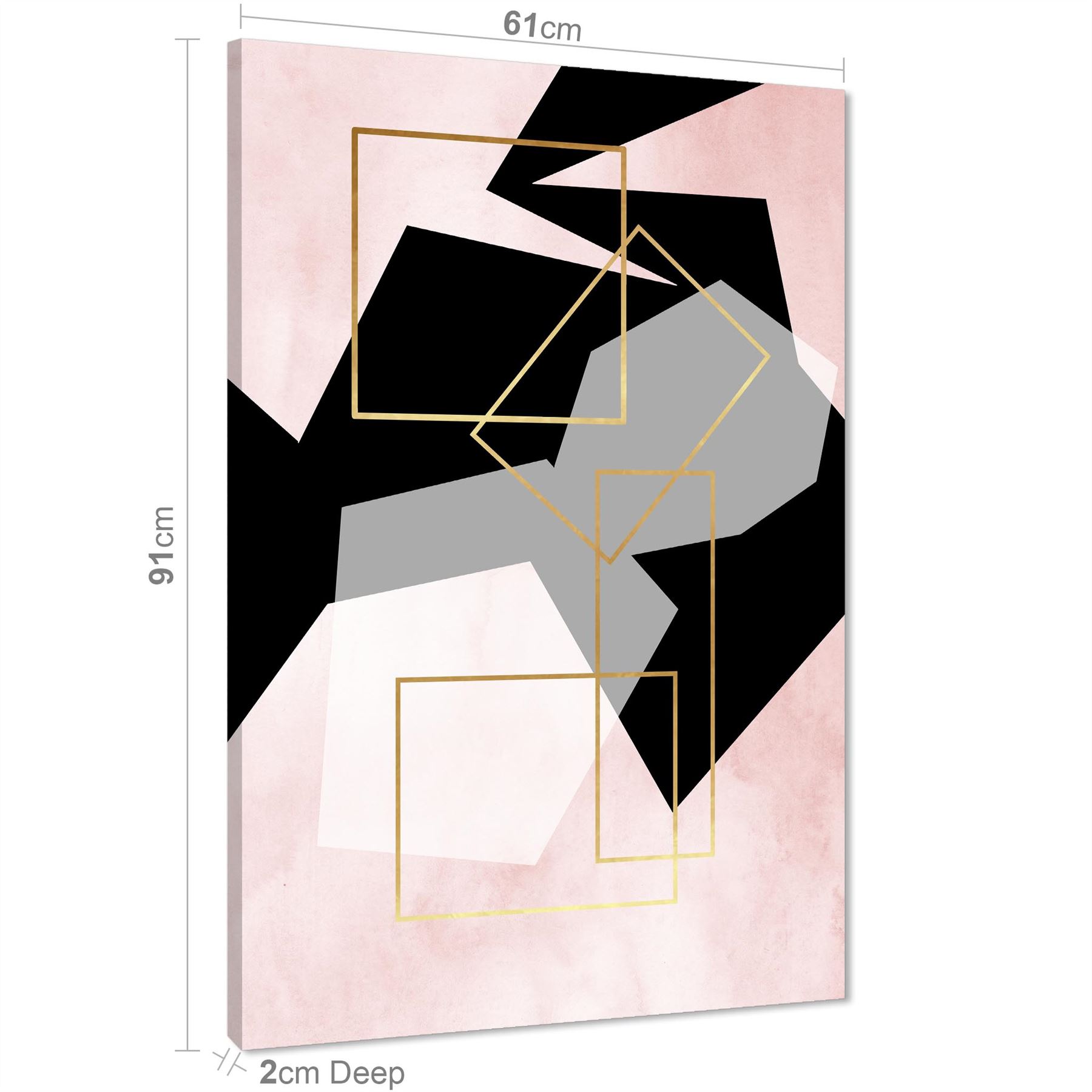 Landscape Canvas Art Prints Pink Black - Picture 29 of 55