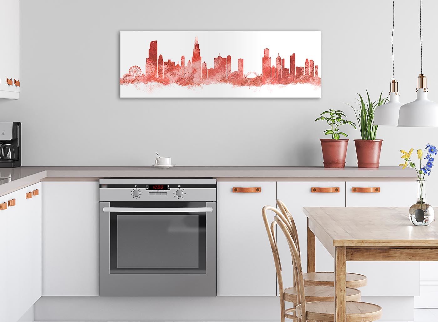 Chicago Skyline Leinwand Wandbild Kunstdruck - 17 Farben verfügbar - 94 cm breit - Bild 29 von 101