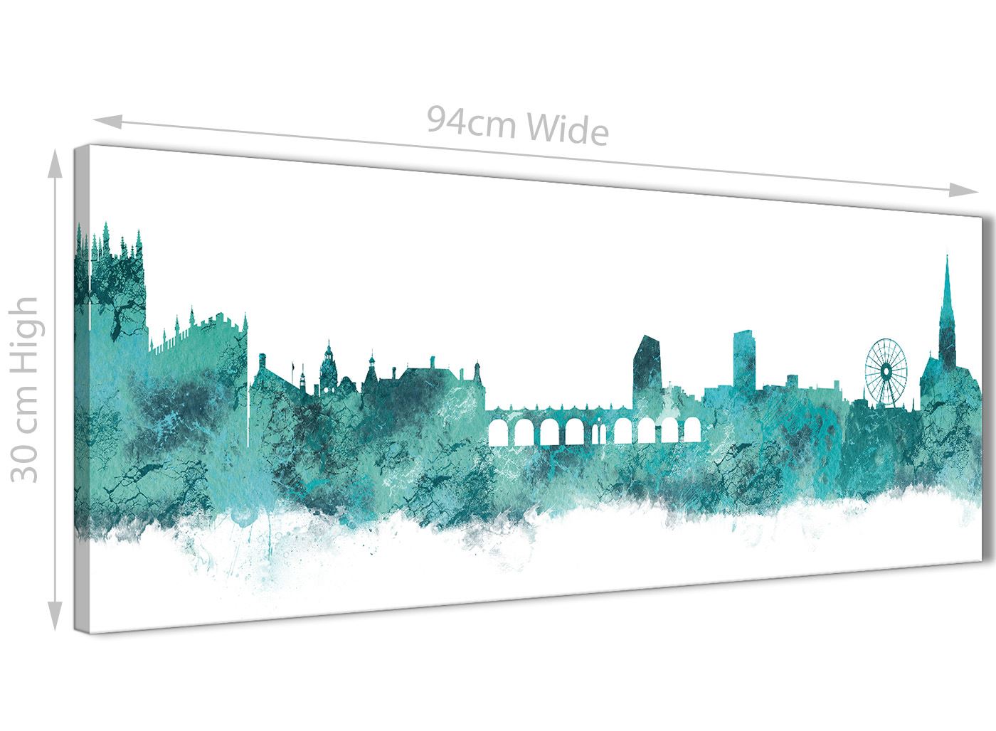 Sheffield Skyline Canvas Wall Art Print - 17 Colours Available - 94cm wide - Picture 84 of 86