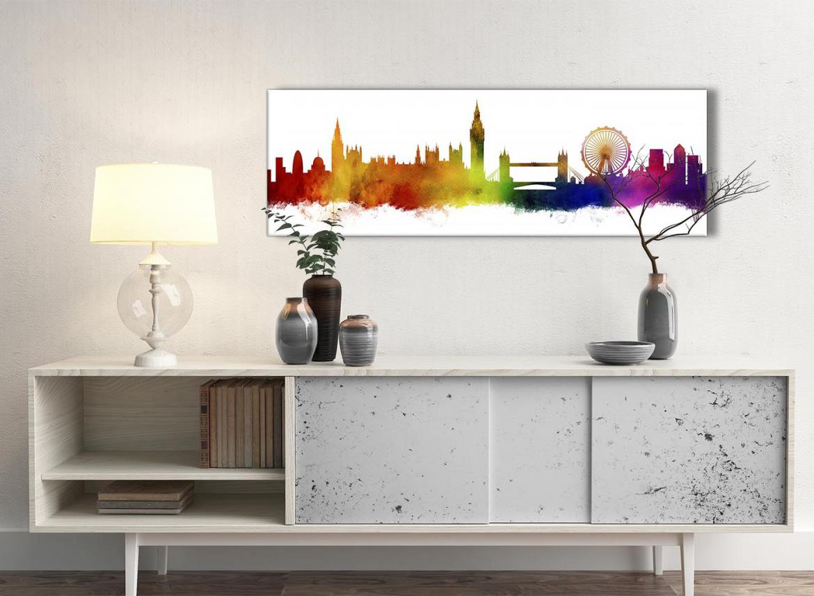 London Skyline Canvas Wall Art Print 17 Colours Available 94cm wide