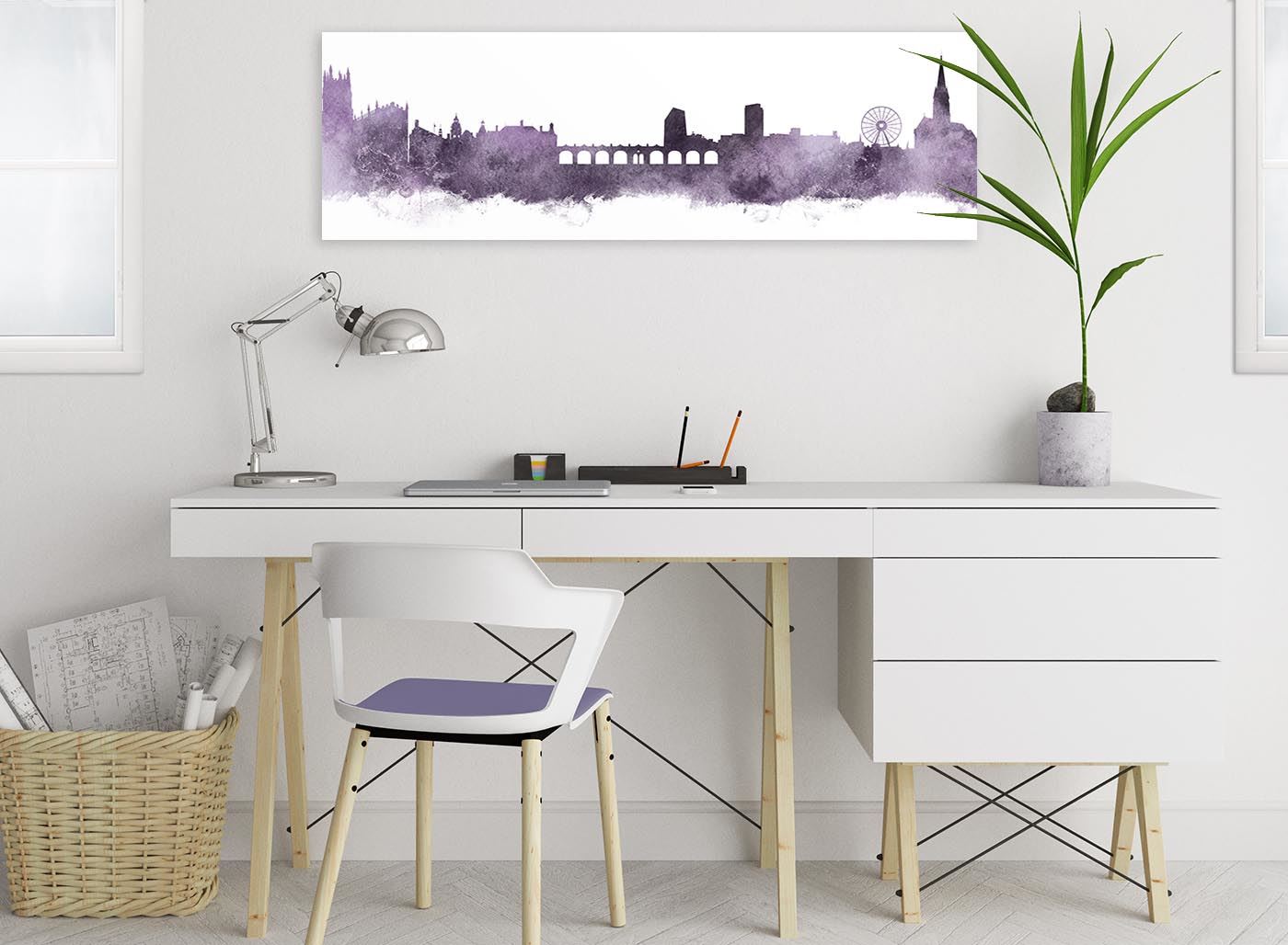 Sheffield Skyline Canvas Wall Art Print - 17 Colours Available - 94cm wide - Picture 71 of 86