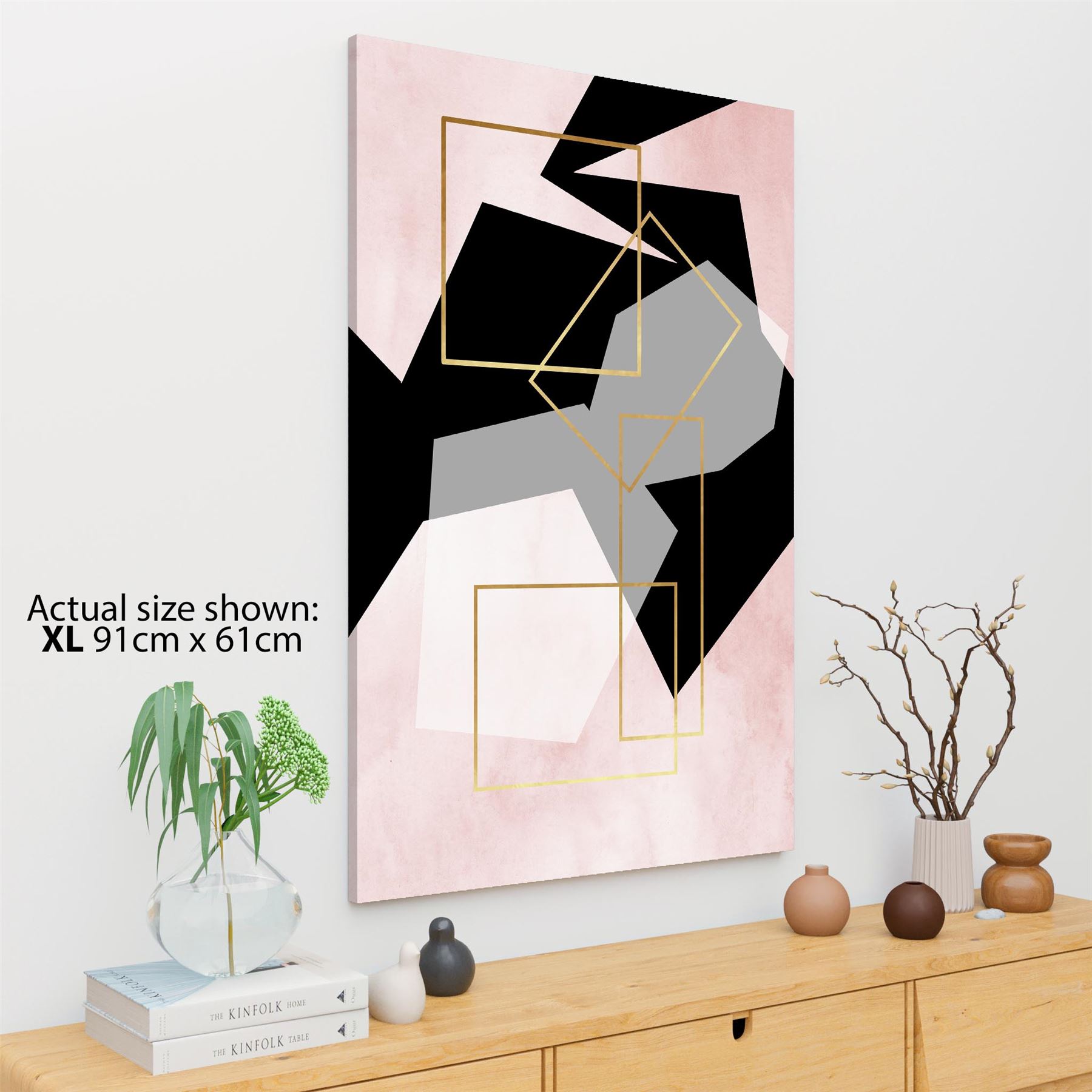 Landscape Canvas Art Prints Pink Black - Picture 15 of 55