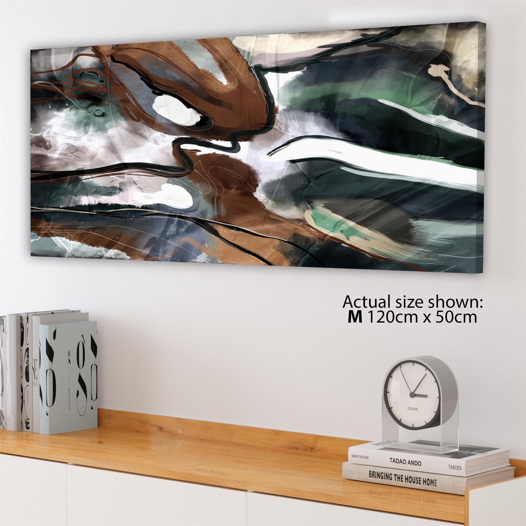 Abstract Brown Green Graphic Framed Art Prints - Picture 34 of 55