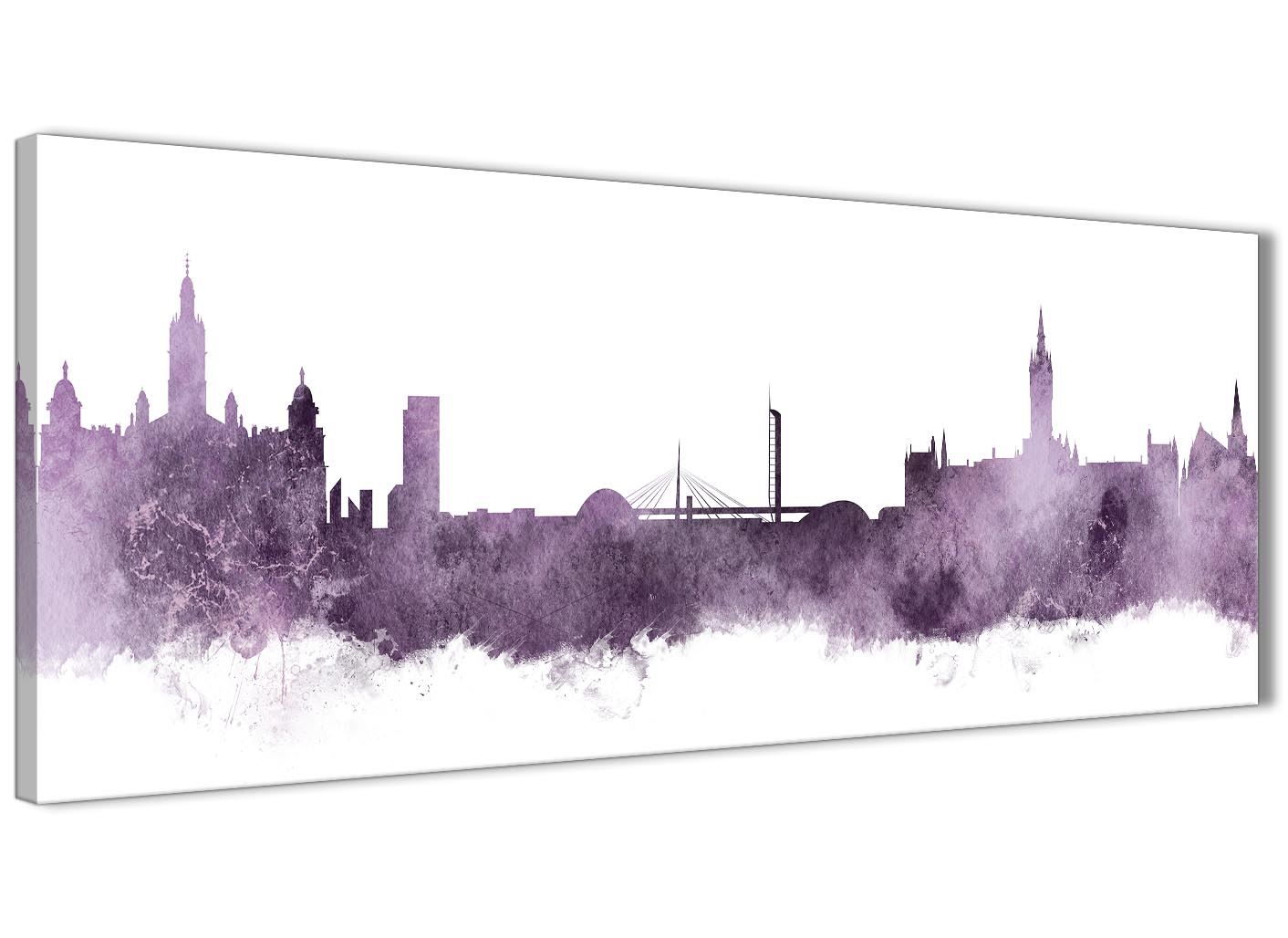 Glasgow Skyline Canvas Wall Art Print - 17 Colours Available - 94cm wide - Picture 67 of 86