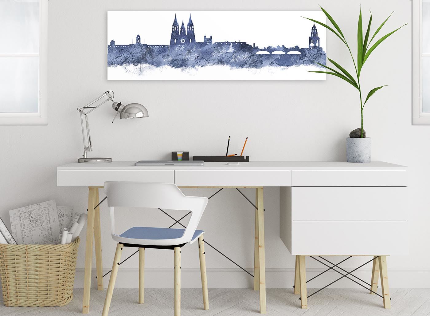 Cork Skyline Canvas Wall Art Print - 17 Colours Available - 94cm wide - Picture 7 of 86