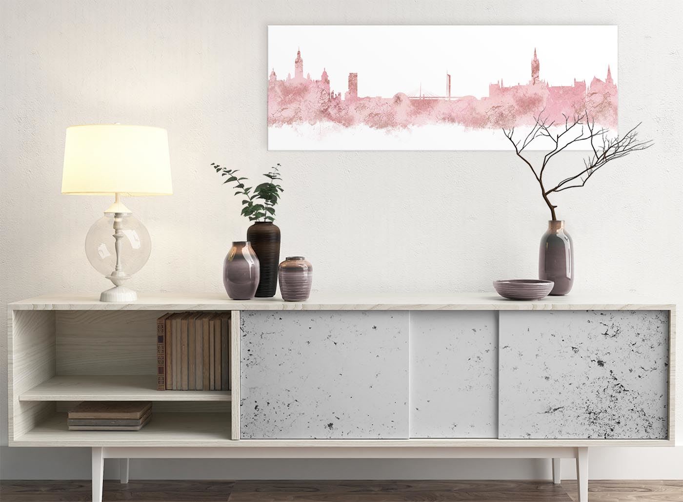 Glasgow Skyline Canvas Wall Art Print - 17 Colours Available - 94cm wide - Picture 10 of 86