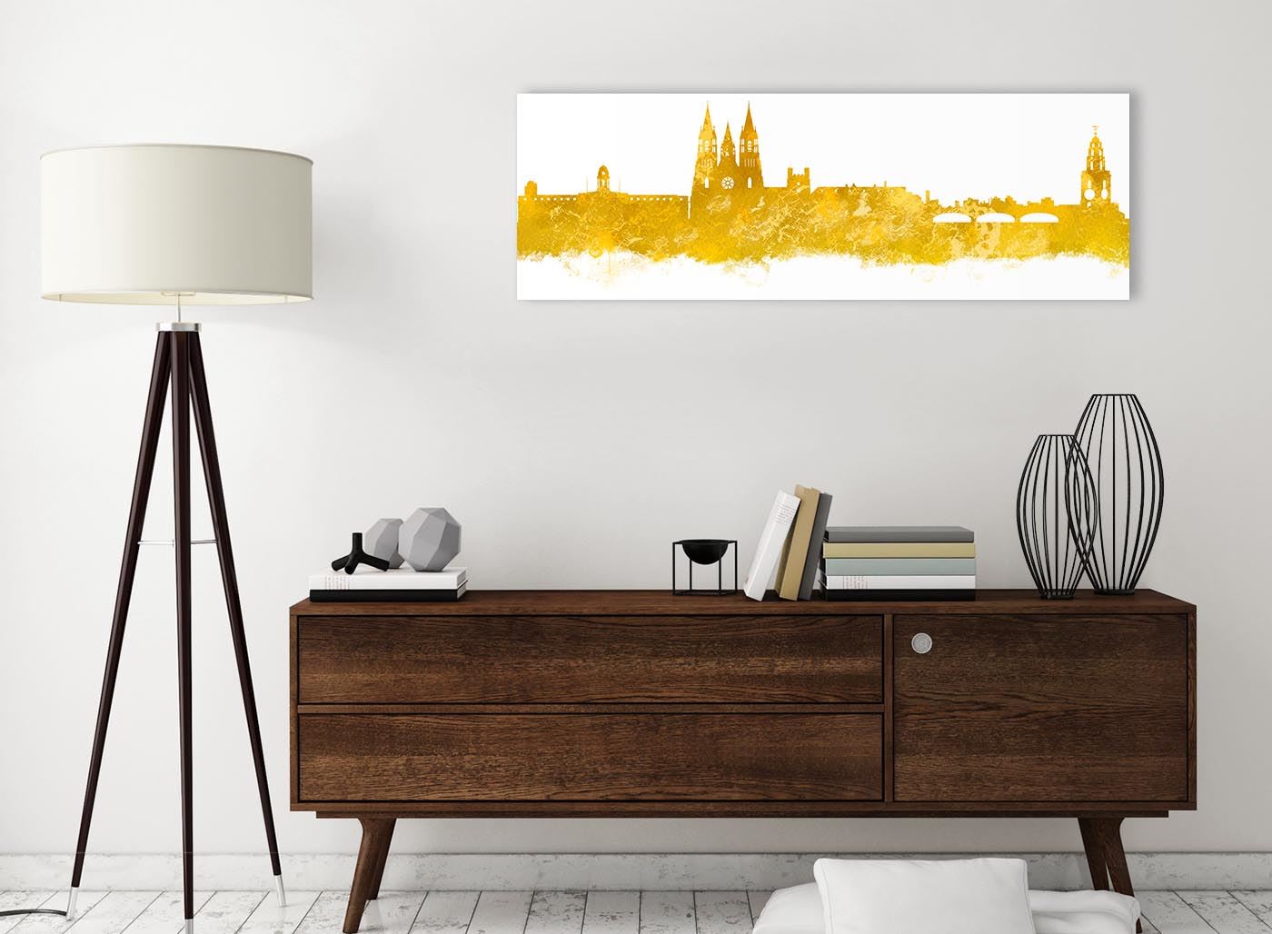 Cork Skyline Canvas Wall Art Print - 17 Colours Available - 94cm wide - Picture 59 of 86