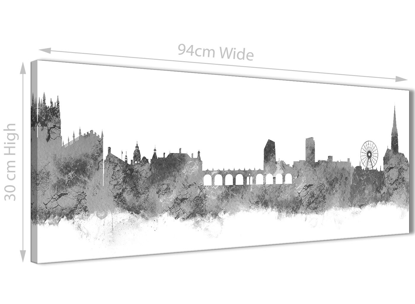 Sheffield Skyline Canvas Wall Art Print - 17 Colours Available - 94cm wide - Picture 39 of 86