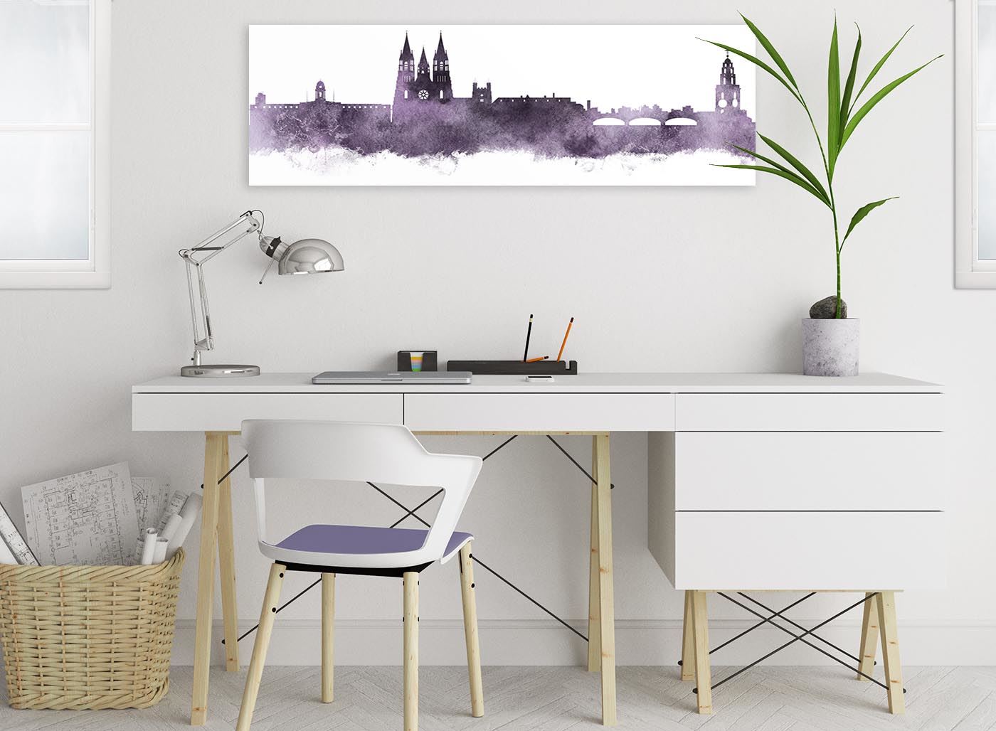 Cork Skyline Canvas Wall Art Print - 17 Colours Available - 94cm wide - Picture 72 of 86
