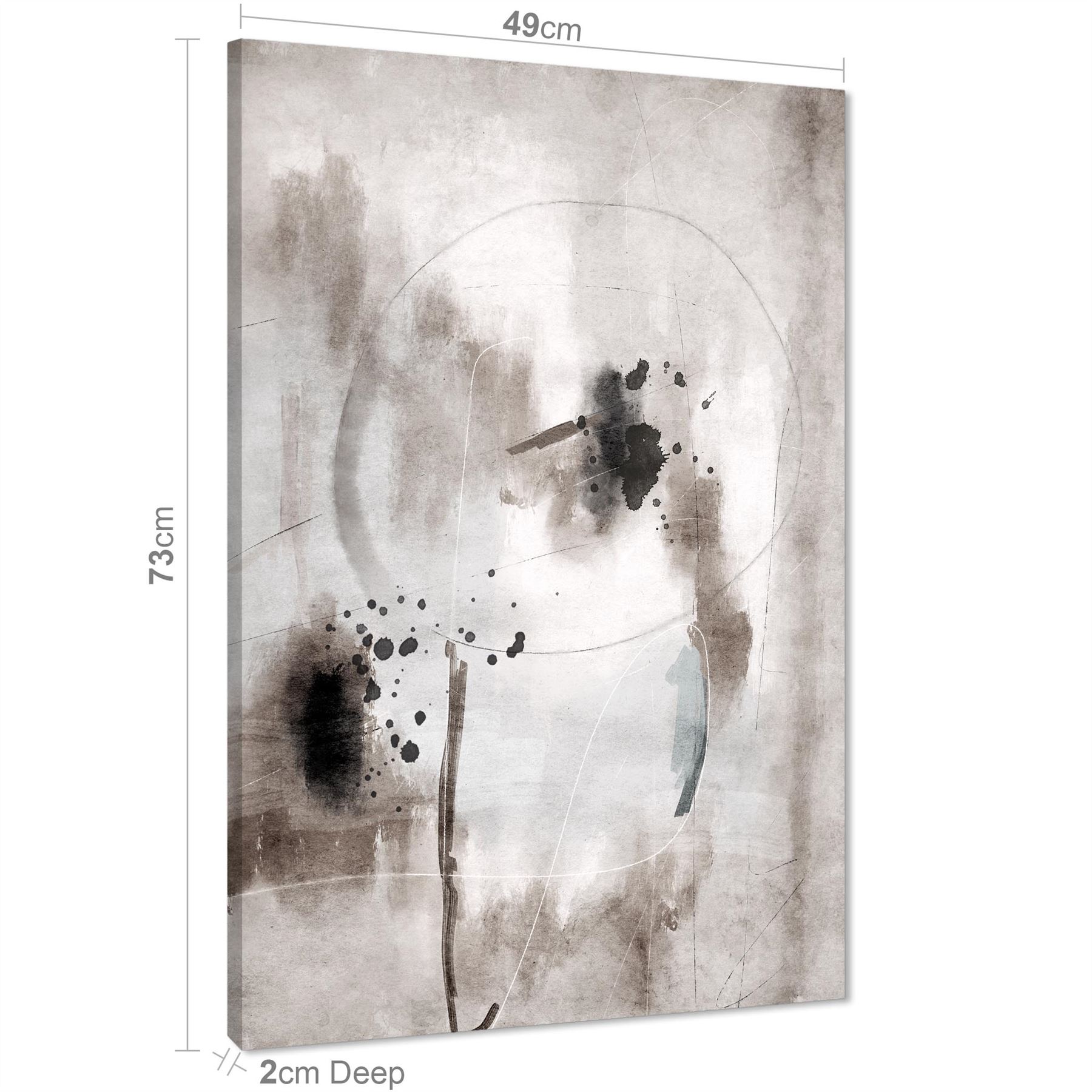Impresión artística de pared enmarcada gráfica en blanco y negro beige abstracta - Imagen 17 de 55