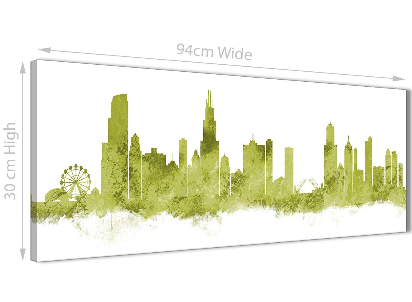 Chicago Skyline Leinwand Wandbild Kunstdruck - 17 Farben verfügbar - 94 cm breit - Bild 56 von 101
