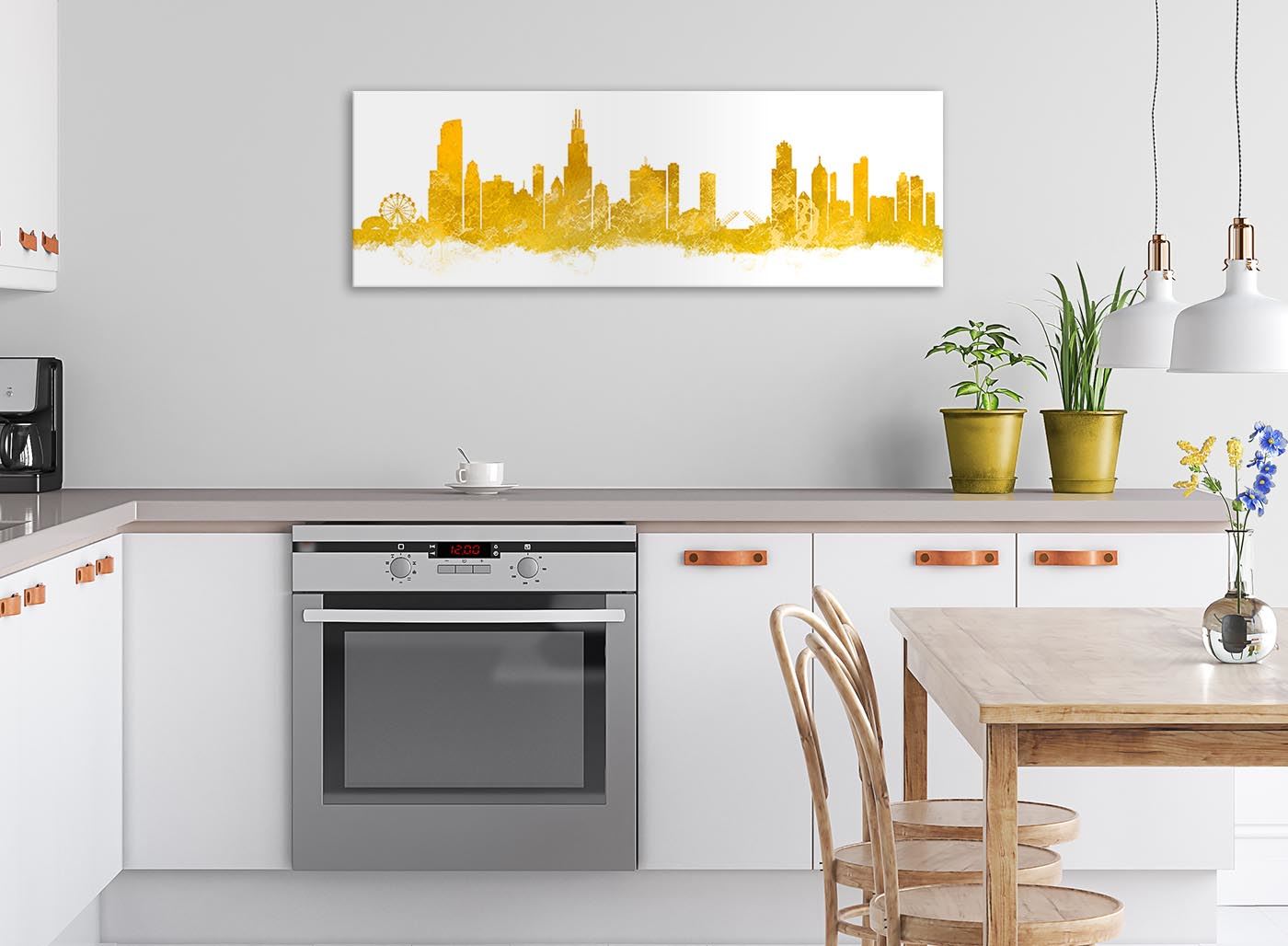 Chicago Skyline Leinwand Wandbild Kunstdruck - 17 Farben verfügbar - 94 cm breit - Bild 71 von 101