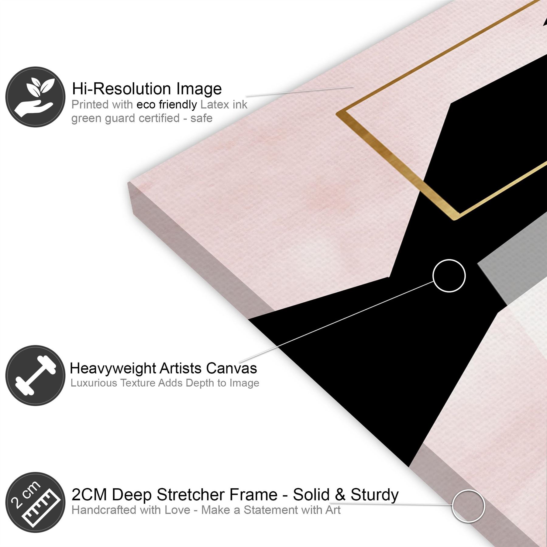 Landscape Canvas Art Prints Pink Black - Picture 7 of 55