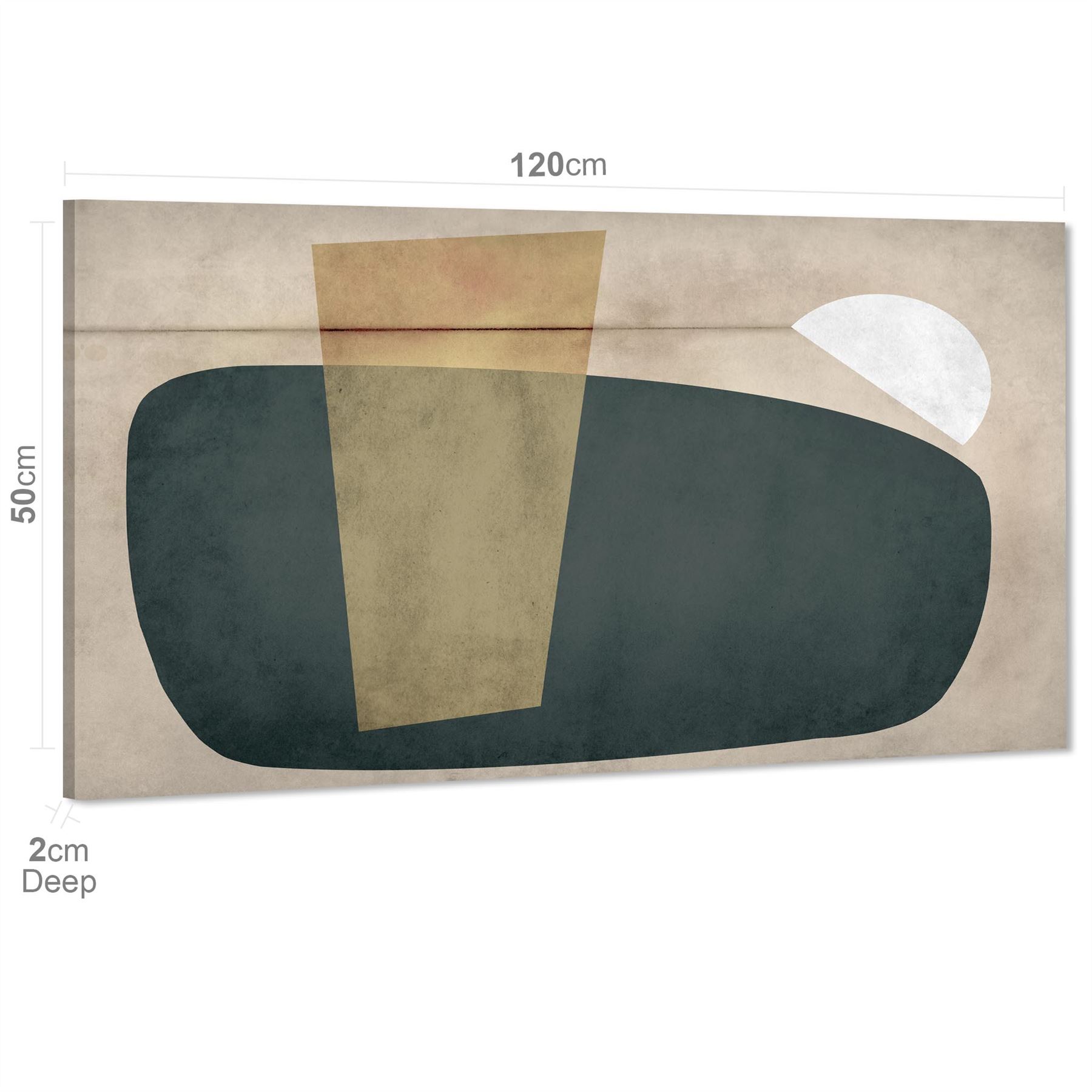 Abstract Beige Green Watercolour Canvas Art Prints - Picture 35 of 55