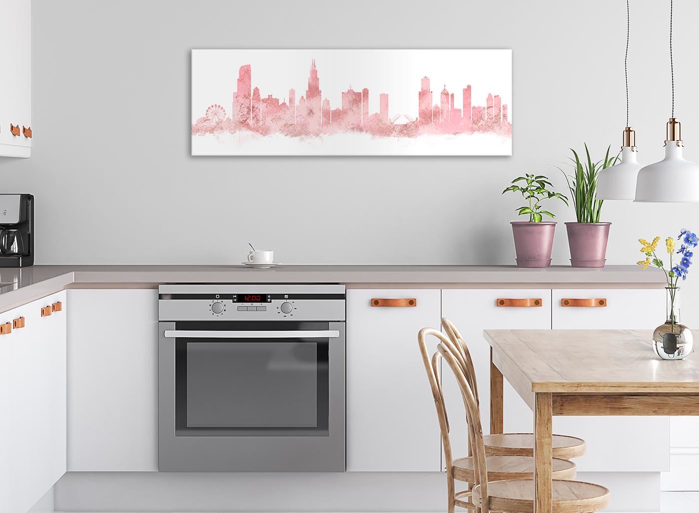 Chicago Skyline Leinwand Wandbild Kunstdruck - 17 Farben verfügbar - 94 cm breit - Bild 12 von 101