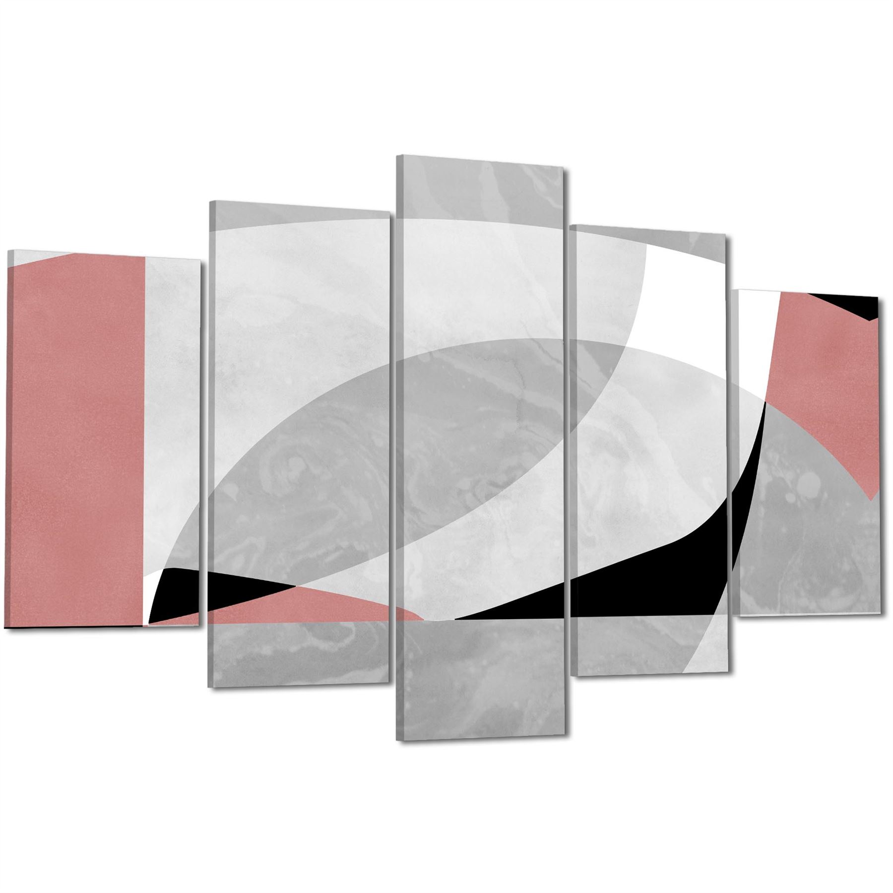 Abstract Pink Grey Watercolour Canvas Wall Art Print - Picture 49 of 55