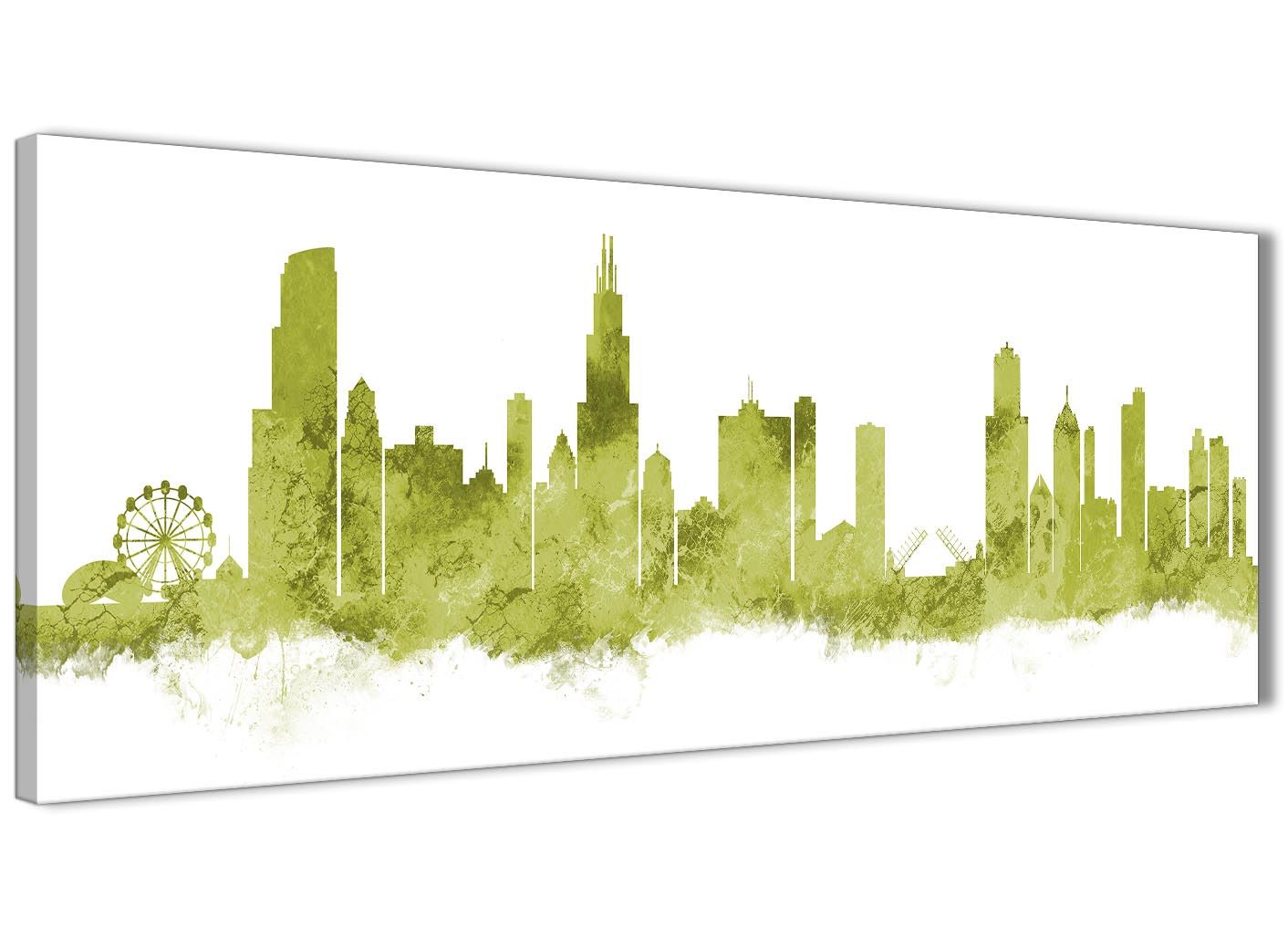 Chicago Skyline Leinwand Wandbild Kunstdruck - 17 Farben verfügbar - 94 cm breit - Bild 54 von 101
