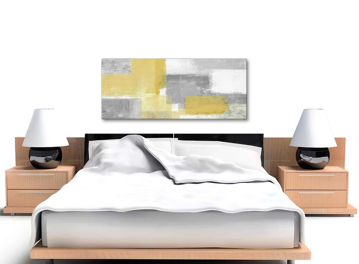 Mustard Yellow Grey Living Room Canvas Accessories Abstract 1367 120cm Print 5056170004176 Ebay