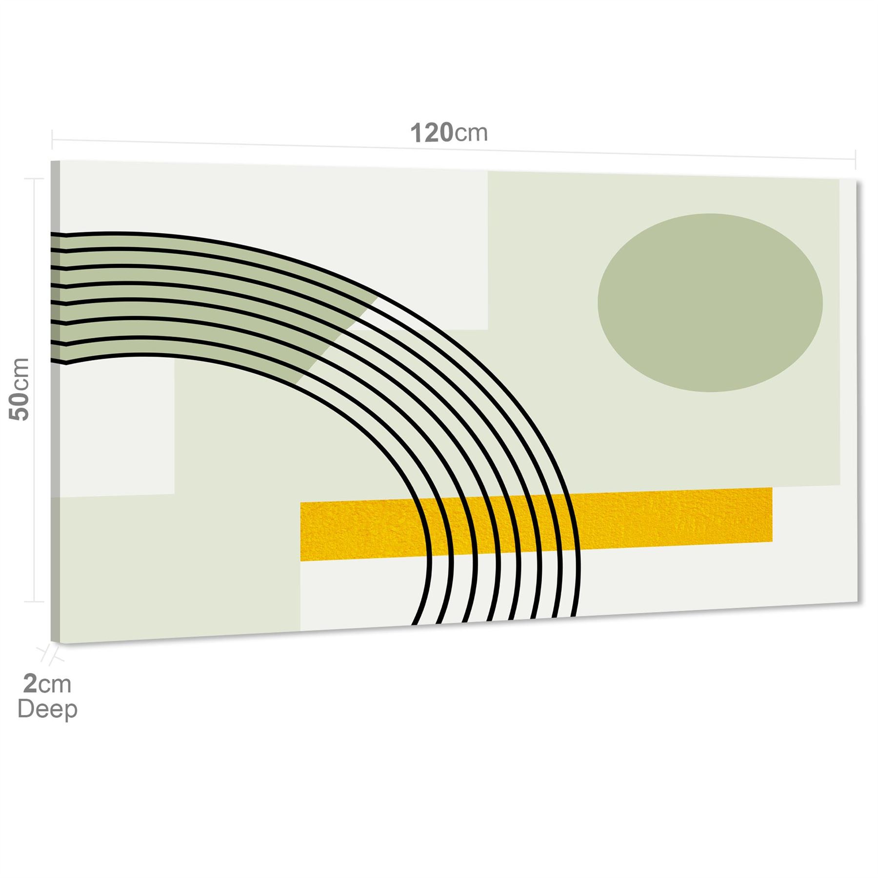 Abstrakter Salbei grün gelb geometrisches Design Leinwand Kunstdrucke - Bild 36 von 56