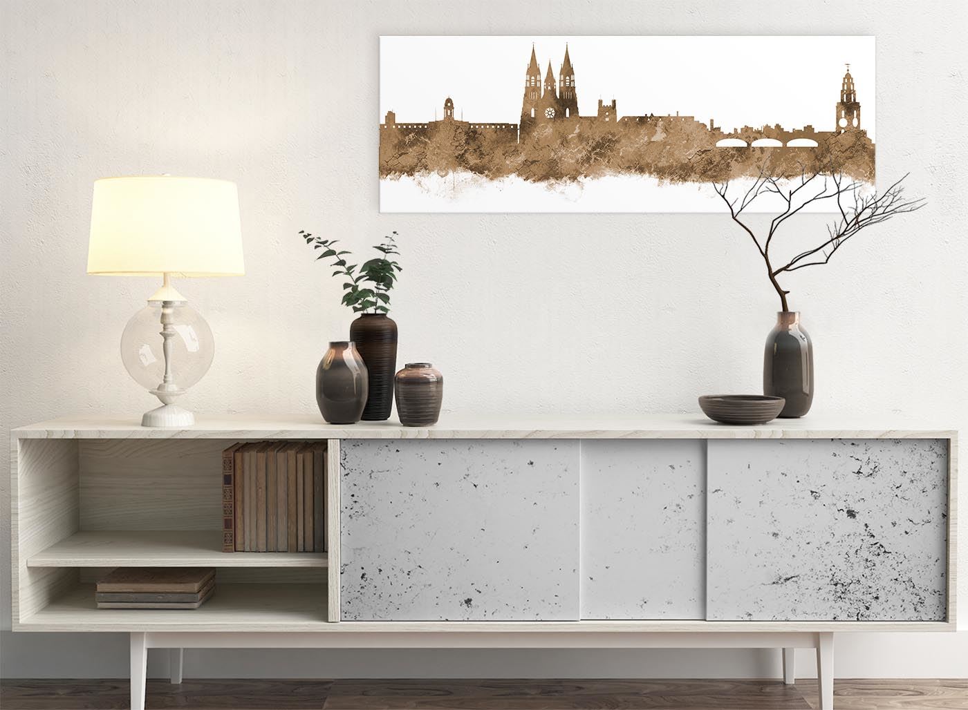 Cork Skyline Canvas Wall Art Print - 17 Colours Available - 94cm wide - Picture 16 of 86