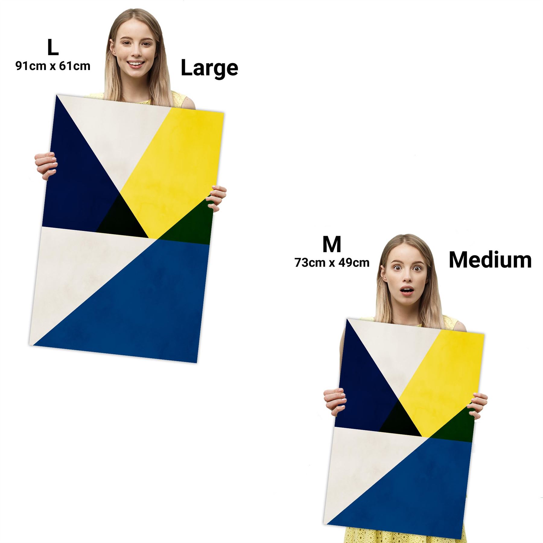 Abstrakte gelb blau Kunstwerk Leinwand Kunst Bilder - Bild 18 von 55