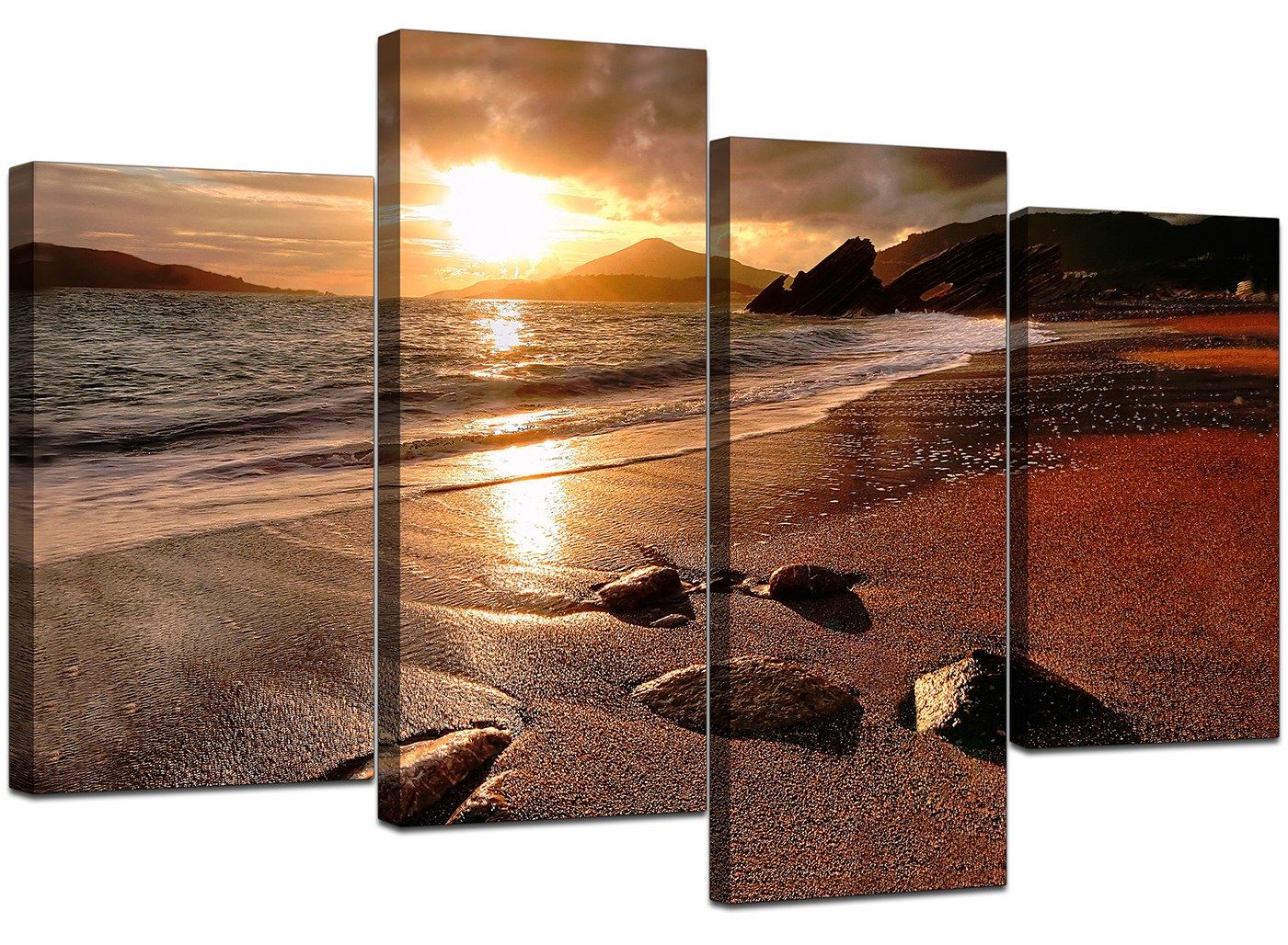 Large Sunset Beach Canvas Wall Art Pictures Living Room Prints XL 4131