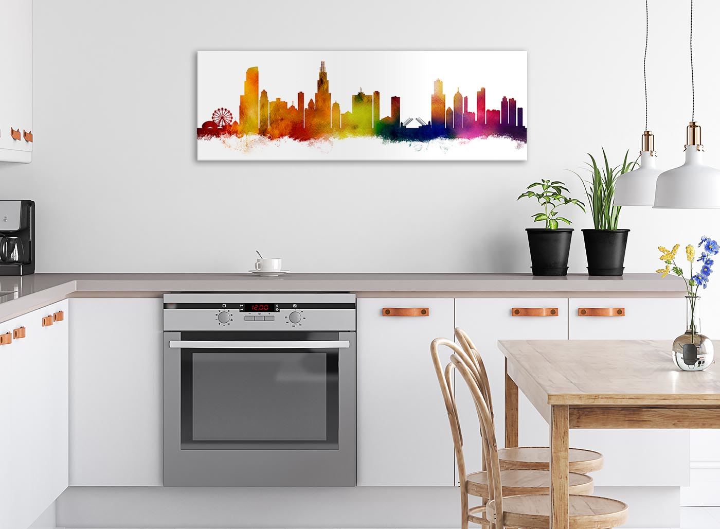 Chicago Skyline Leinwand Wandbild Kunstdruck - 17 Farben verfügbar - 94 cm breit - Bild 65 von 101