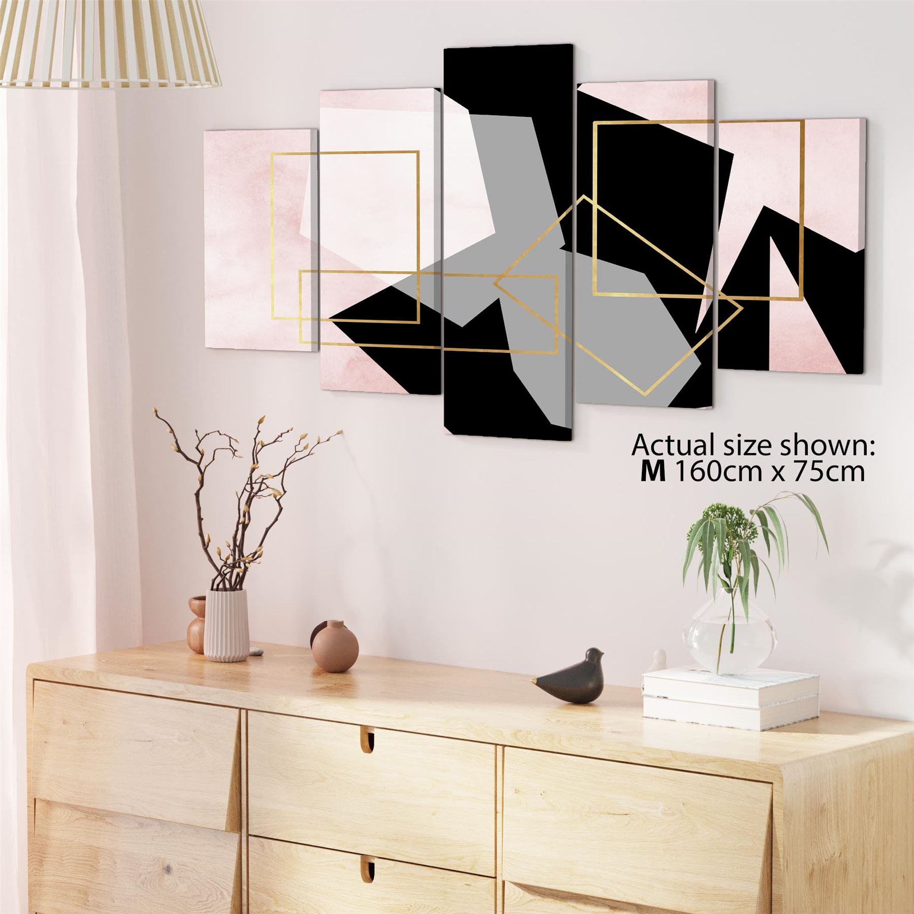 Landscape Canvas Art Prints Pink Black - Picture 52 of 55