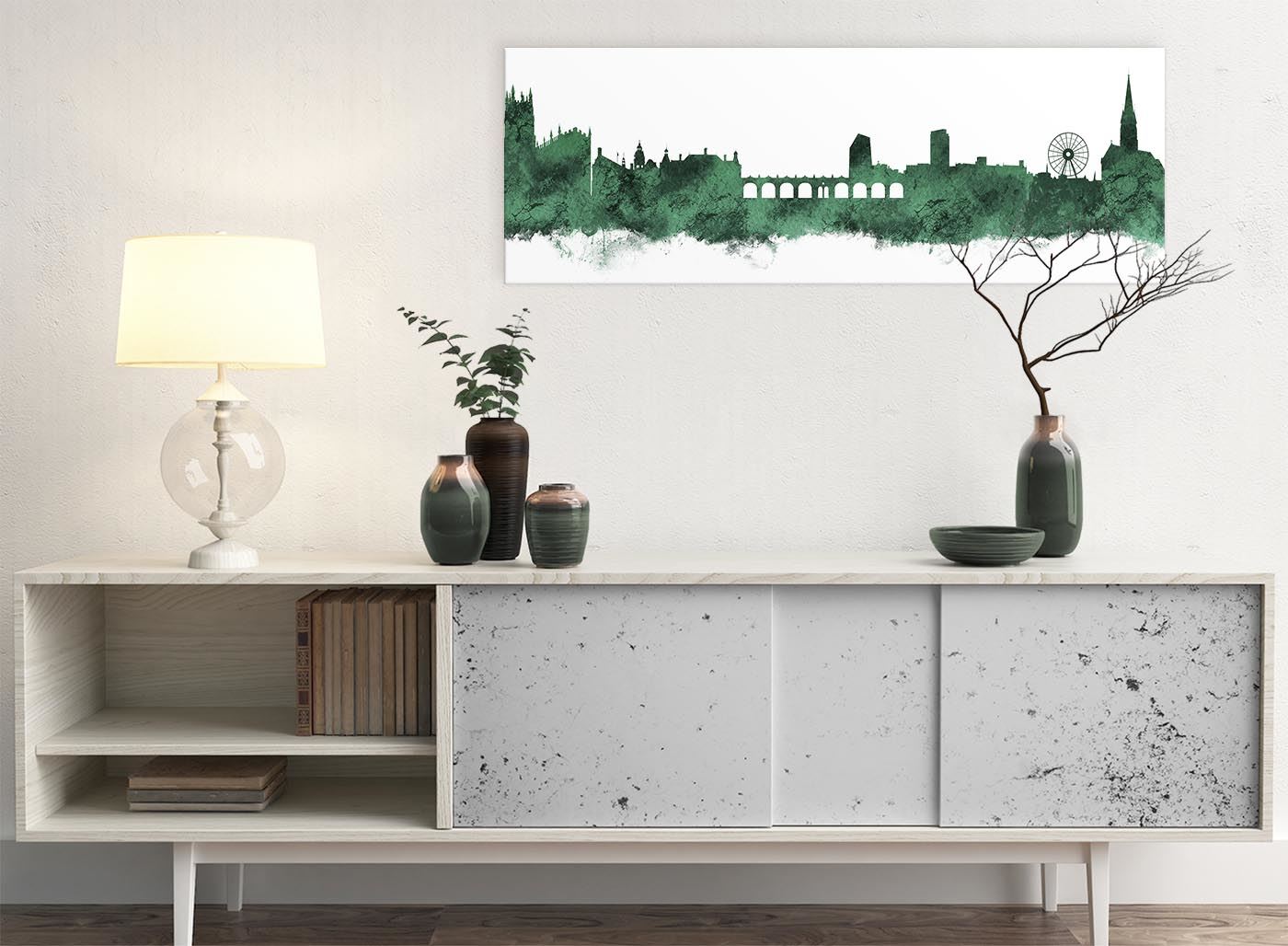 Sheffield Skyline Canvas Wall Art Print - 17 Colours Available - 94cm wide - Picture 35 of 86