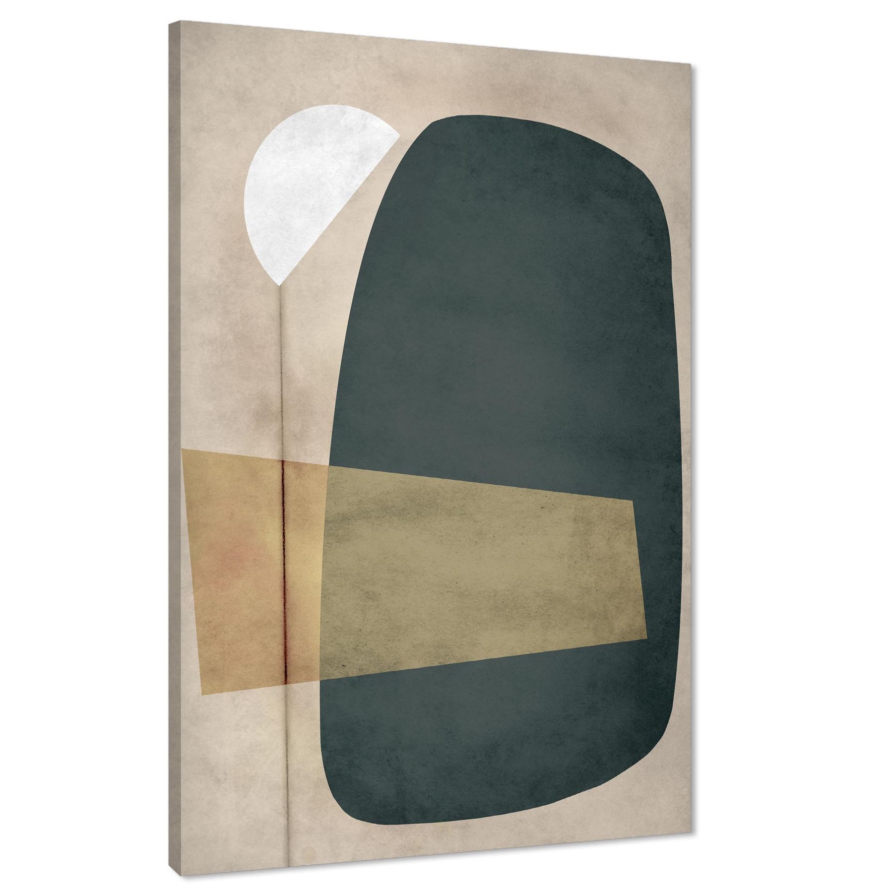 Abstract Beige Green Watercolour Canvas Art Prints - Picture 26 of 55