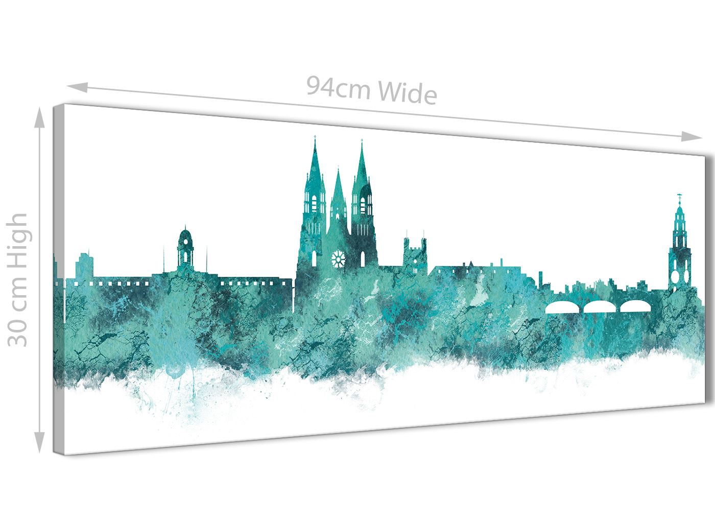Cork Skyline Canvas Wall Art Print - 17 Colours Available - 94cm wide - Picture 84 of 86