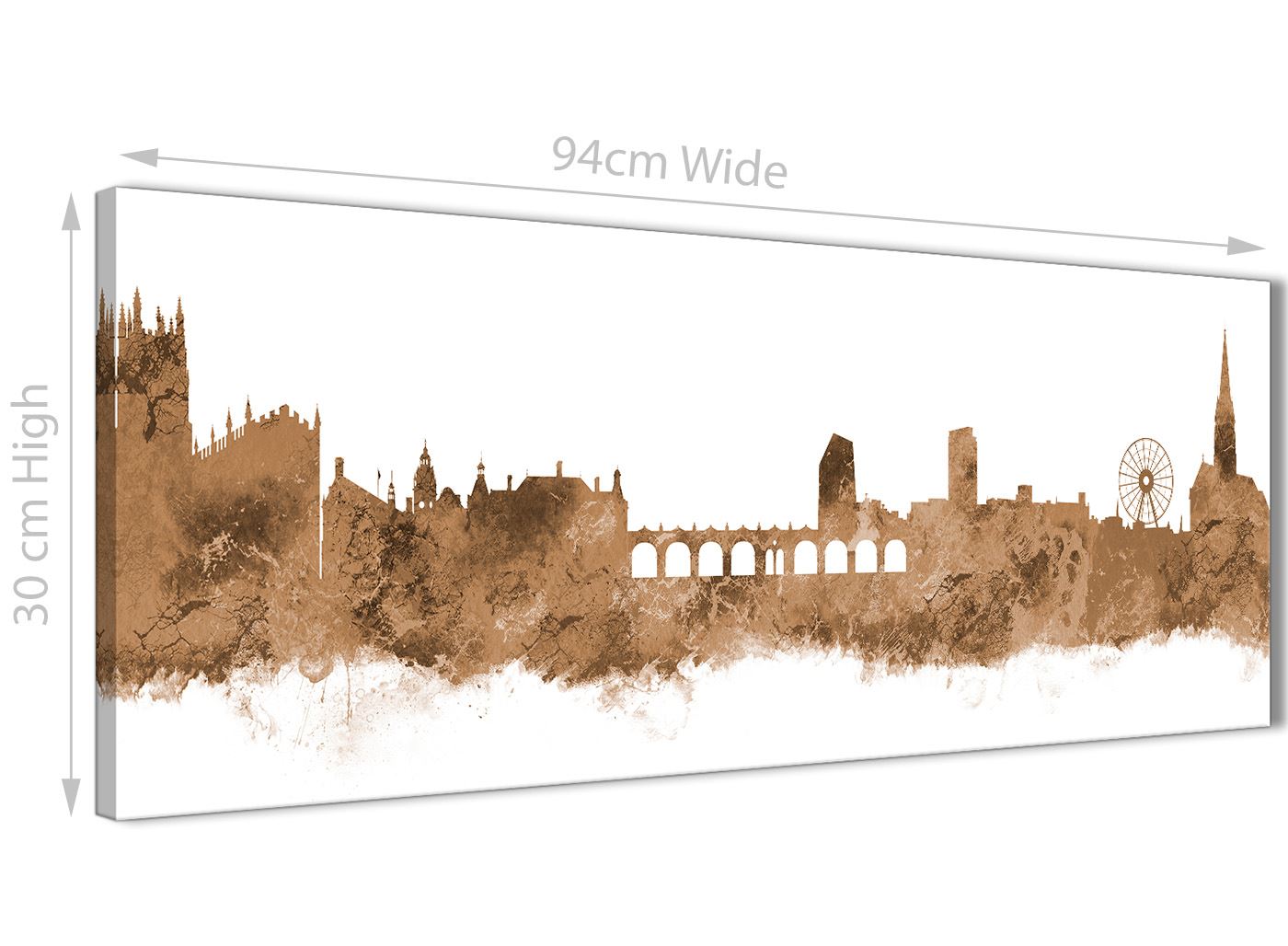 Sheffield Skyline Canvas Wall Art Print - 17 Colours Available - 94cm wide - Picture 14 of 86