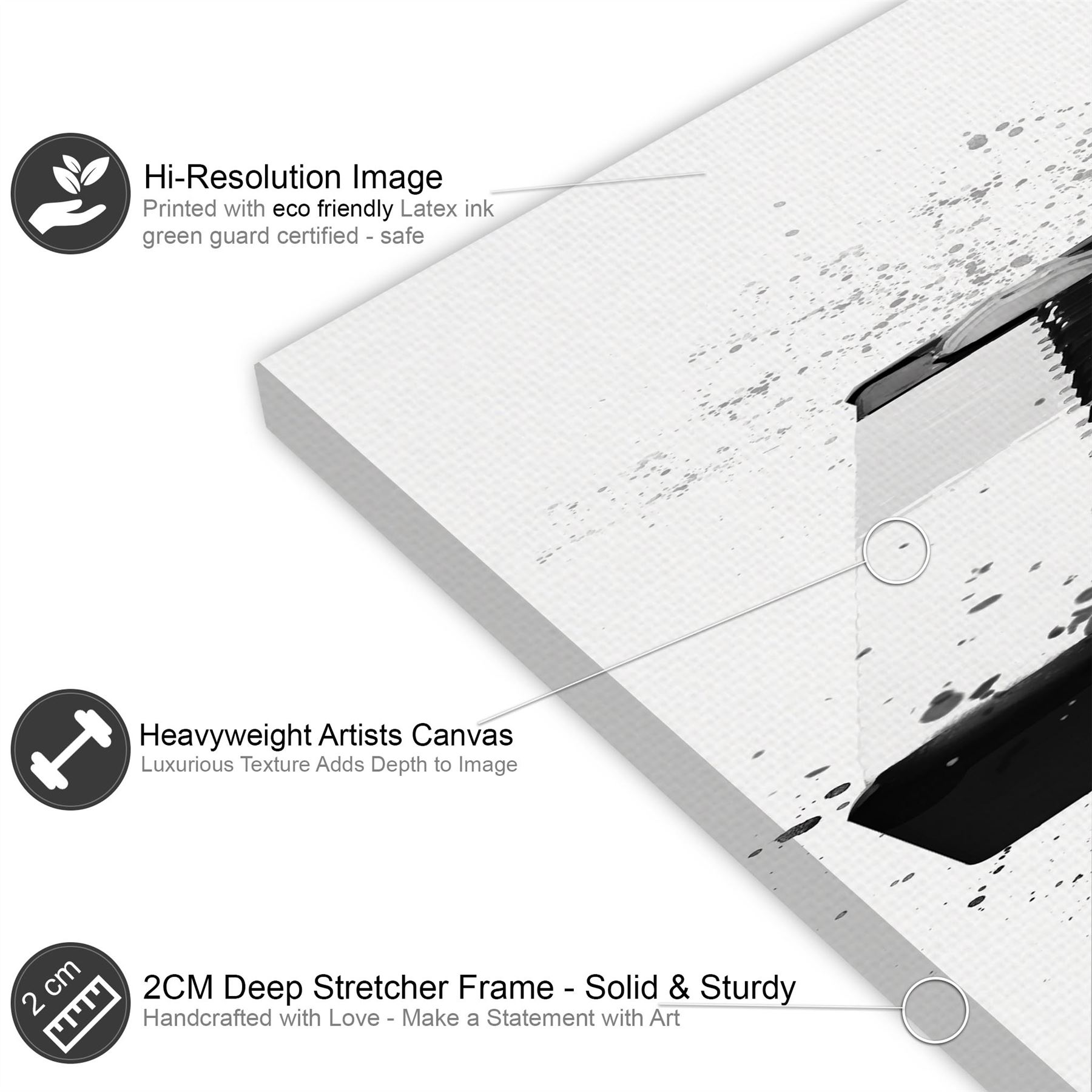 Synthesizer Keyboard Canvas Wall Art Picture Black and White Music Themed - Picture 7 of 13